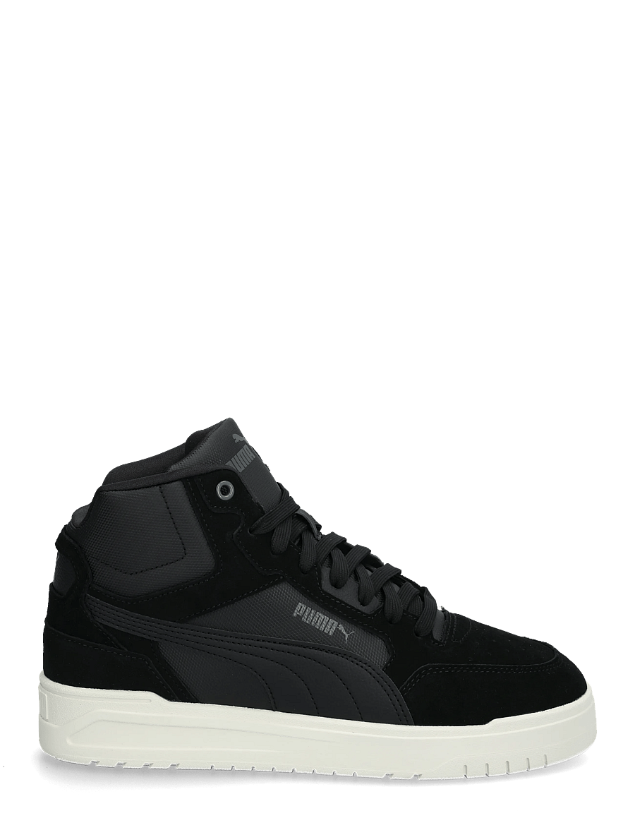 PUMA - Shuffle Downtown Mid Fur - høje sneakers - puma black-shadow gray-warm white - 2