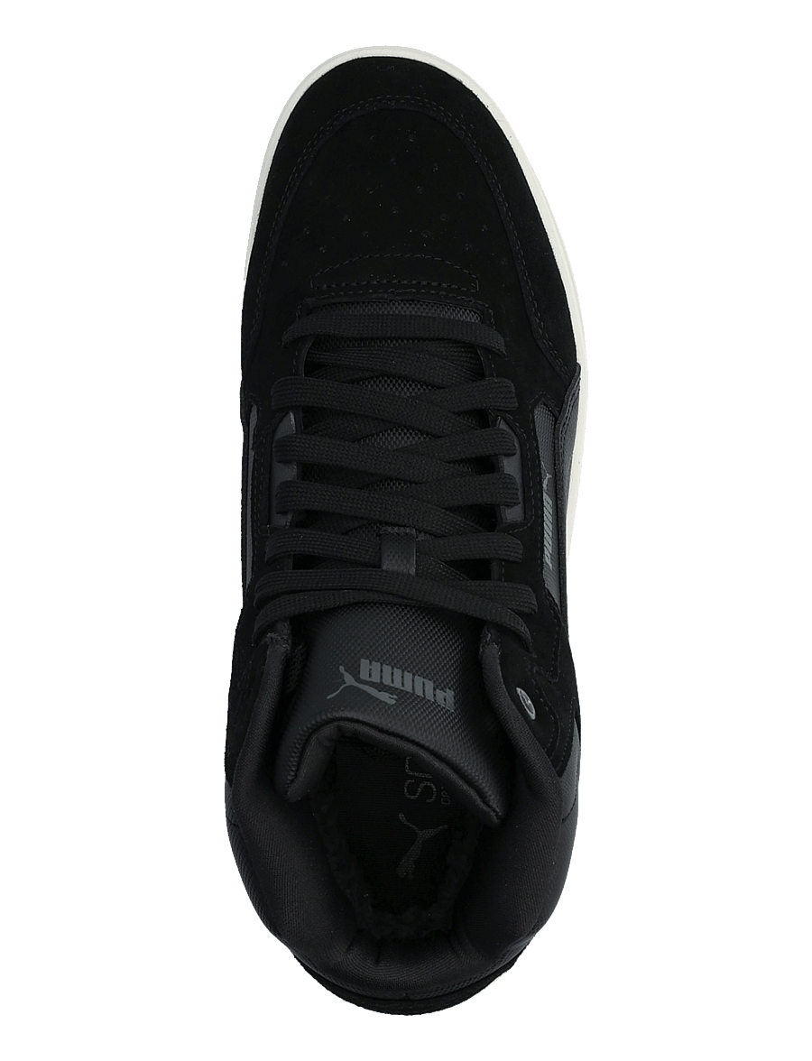 PUMA - Shuffle Downtown Mid Fur - puma black-shadow gray-warm white - 3