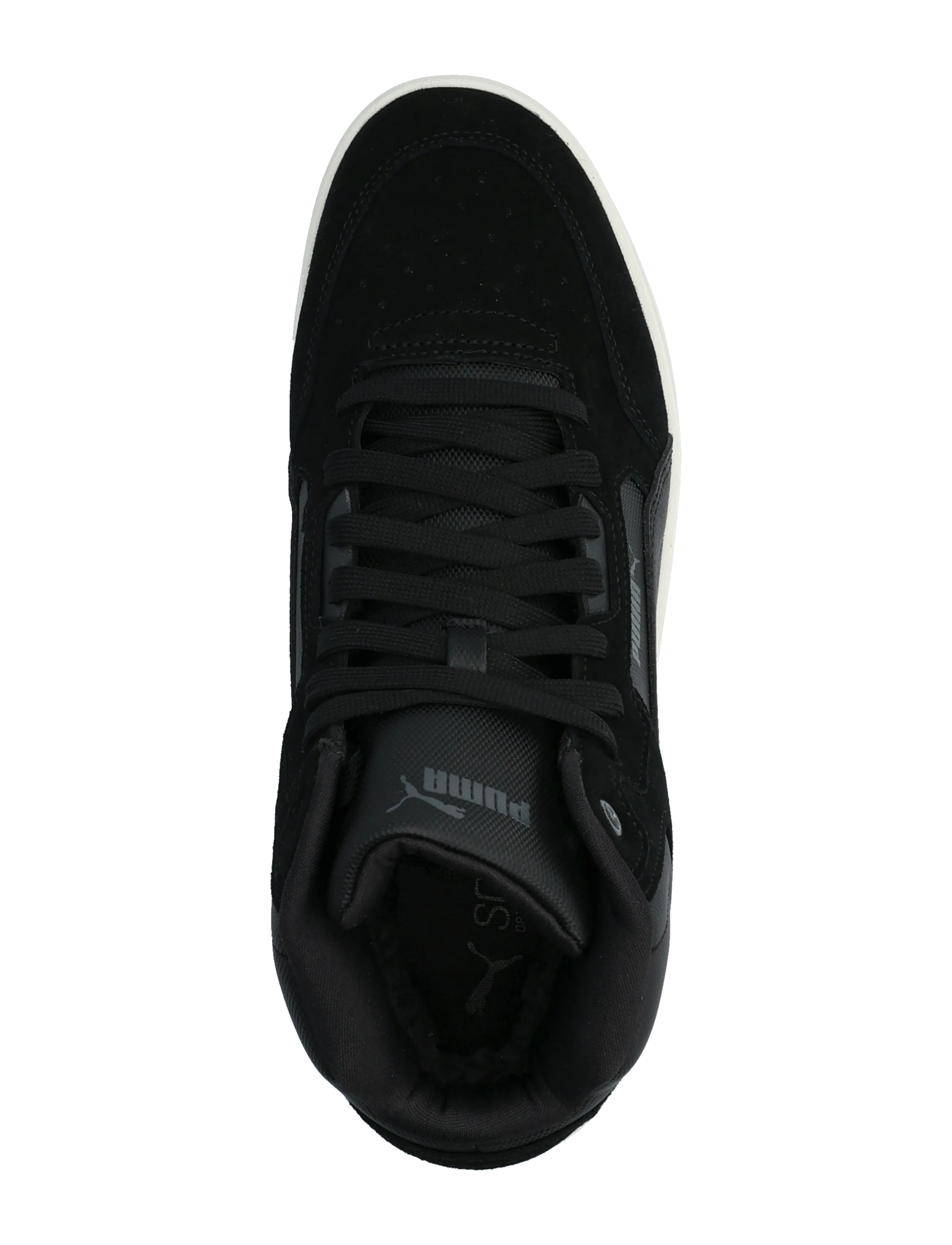 PUMA - Shuffle Downtown Mid Fur - high tops - puma black-shadow gray-warm white - 3
