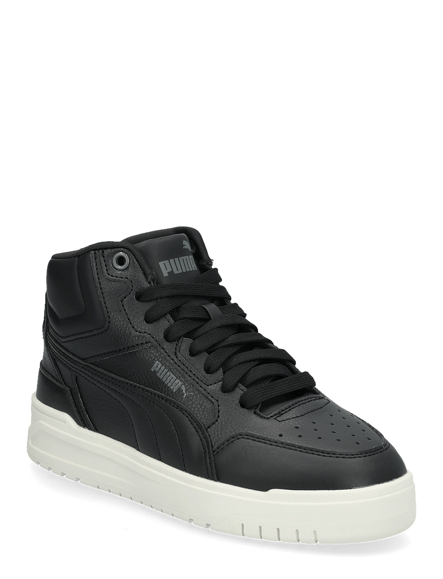 PUMA - Shuffle Downtown Mid Fur Jr - kleidung - puma black-shadow gray-warm white - 0