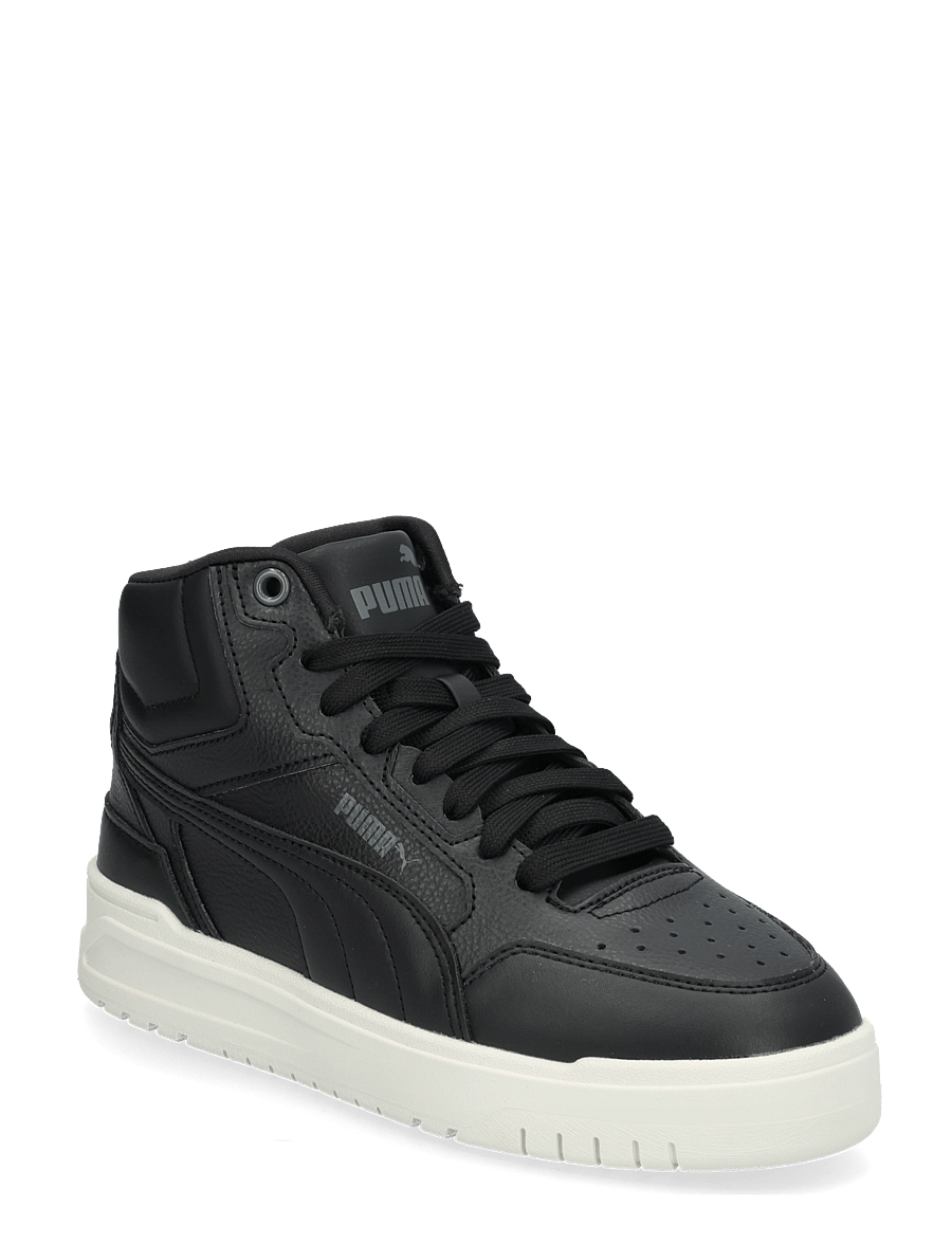 PUMA - Shuffle Downtown Mid Fur Jr - høje sneakers - puma black-shadow gray-warm white - 0