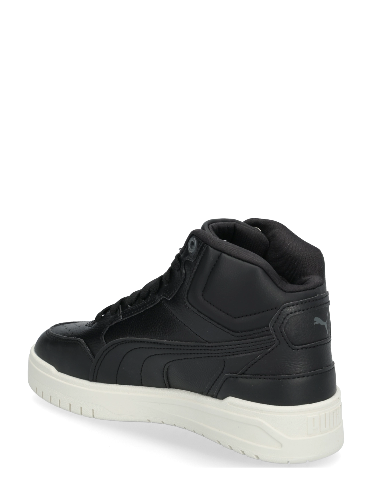 PUMA - Shuffle Downtown Mid Fur Jr - høje sneakers - puma black-shadow gray-warm white - 1