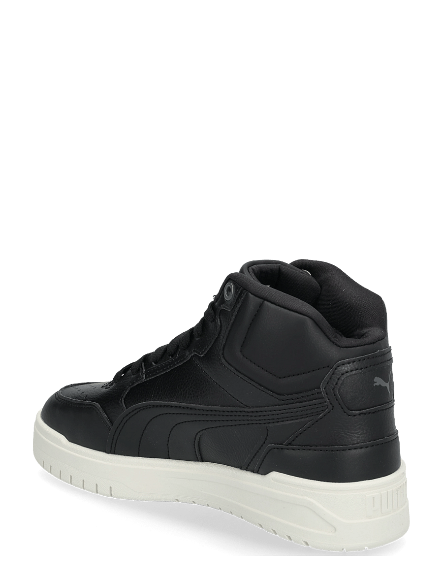 PUMA - Shuffle Downtown Mid Fur Jr - høje sneakers - puma black-shadow gray-warm white - 1
