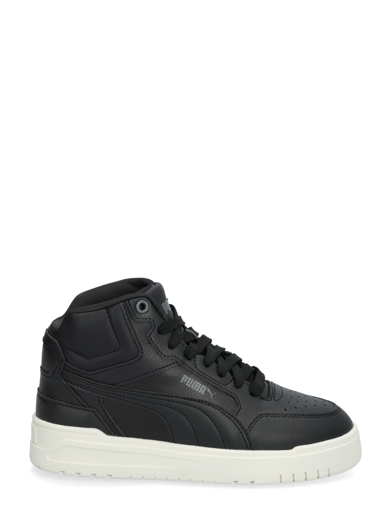 PUMA - Shuffle Downtown Mid Fur Jr - høje sneakers - puma black-shadow gray-warm white - 2