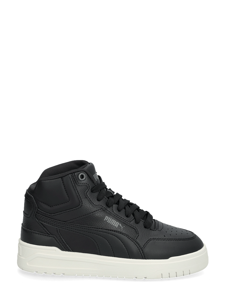 PUMA - Shuffle Downtown Mid Fur Jr - høje sneakers - puma black-shadow gray-warm white - 2