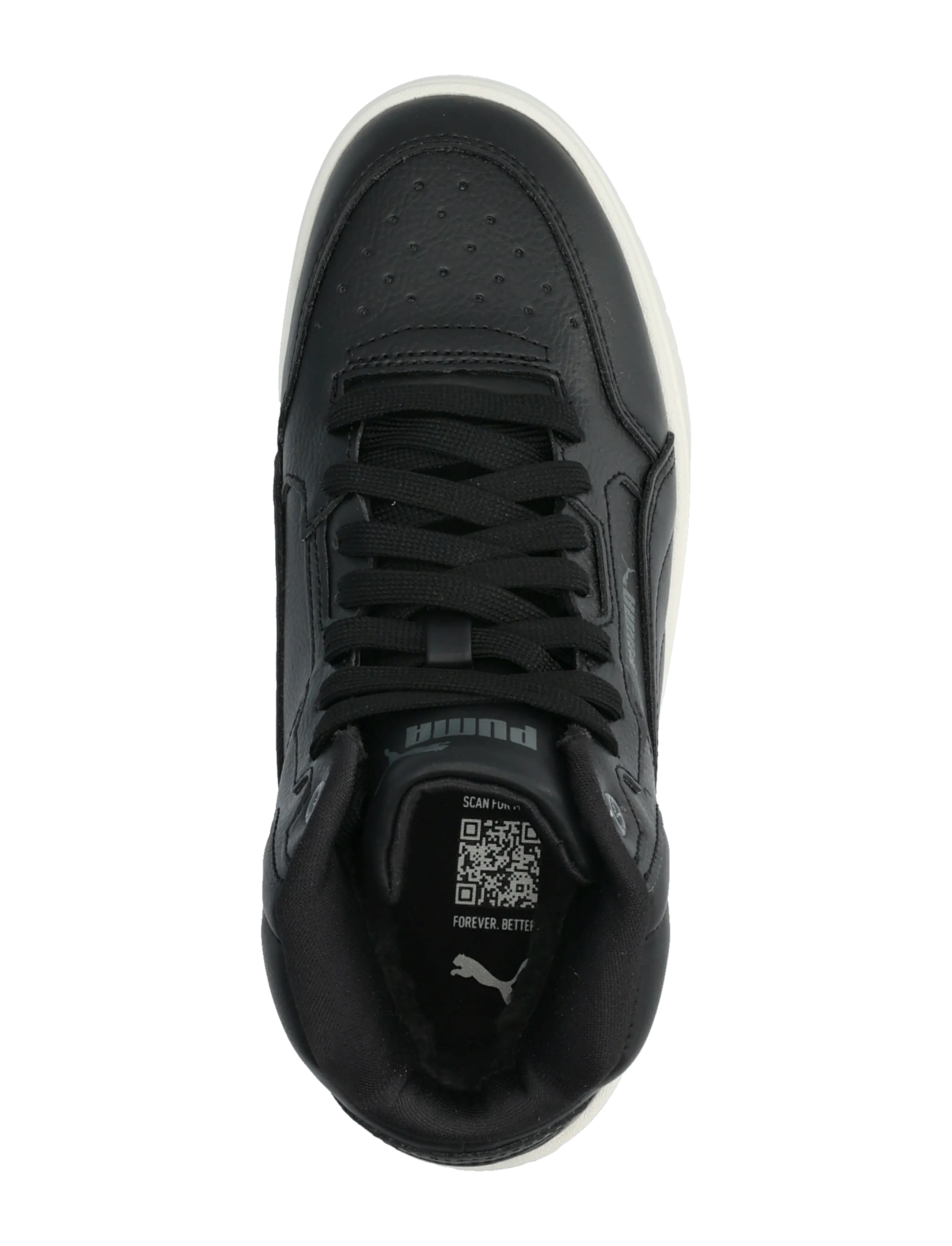 PUMA - Shuffle Downtown Mid Fur Jr - kleidung - puma black-shadow gray-warm white - 3