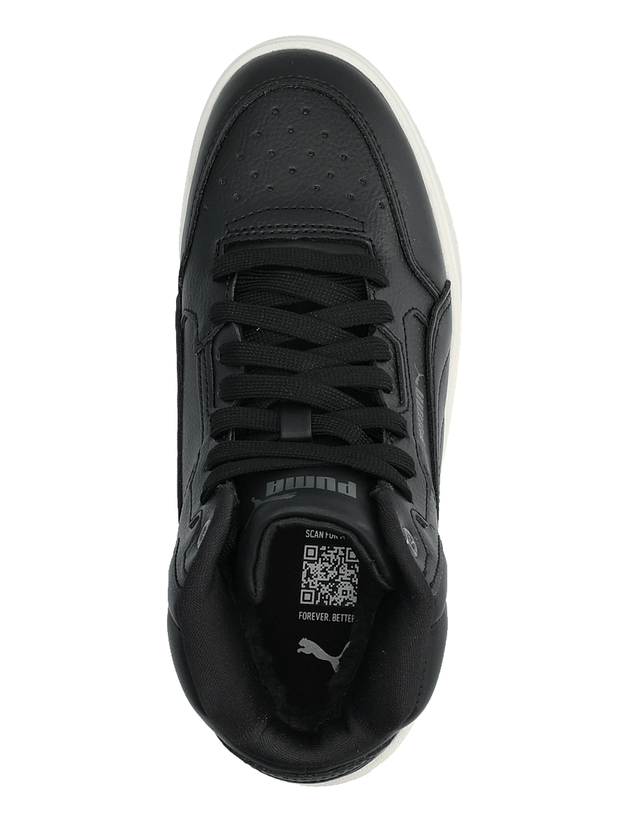 PUMA - Shuffle Downtown Mid Fur Jr - høje sneakers - puma black-shadow gray-warm white - 3