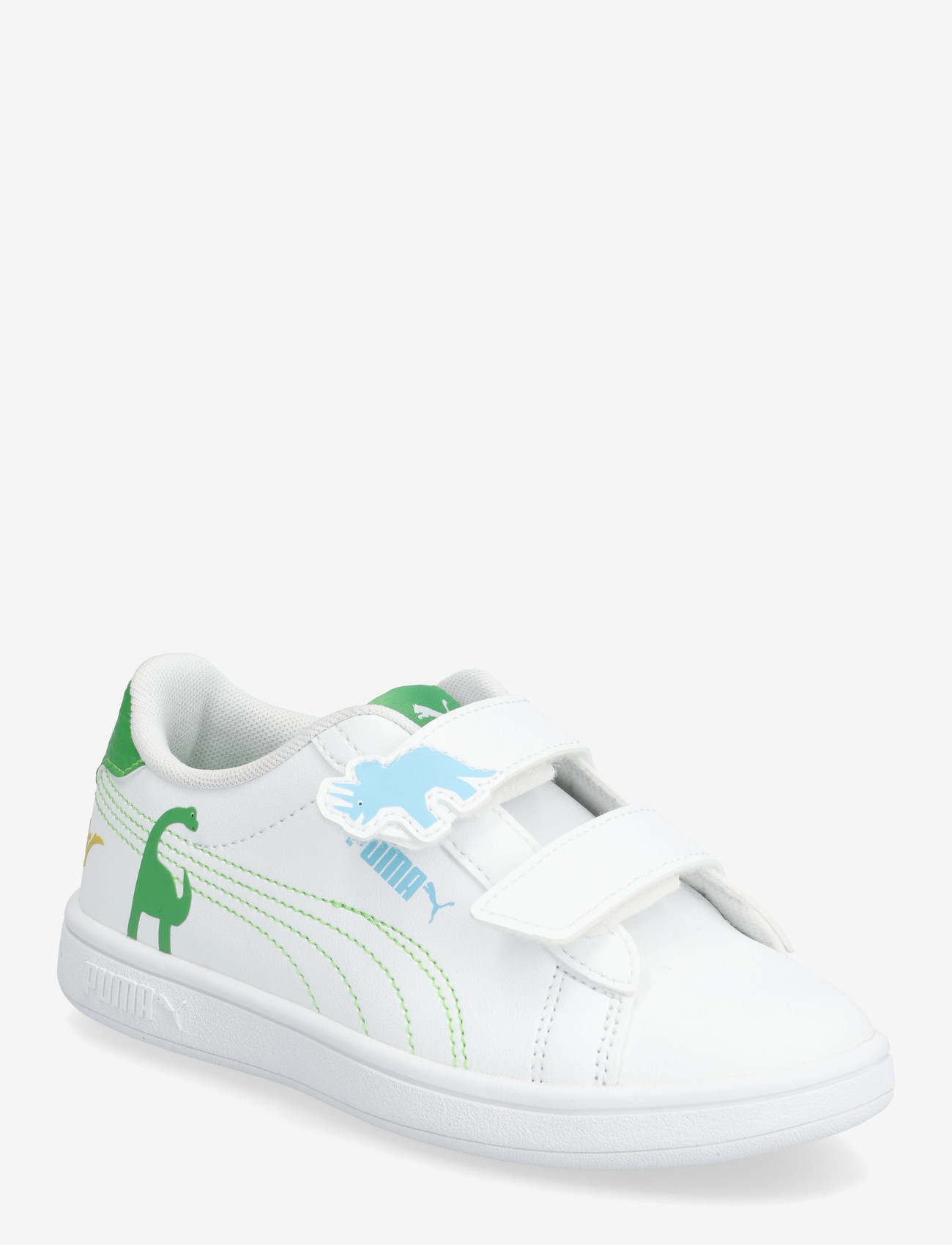 PUMA - Puma Smash 3.0 Dino V PS - low-top sneakers - puma white-green fruit-vibrant blue - 0