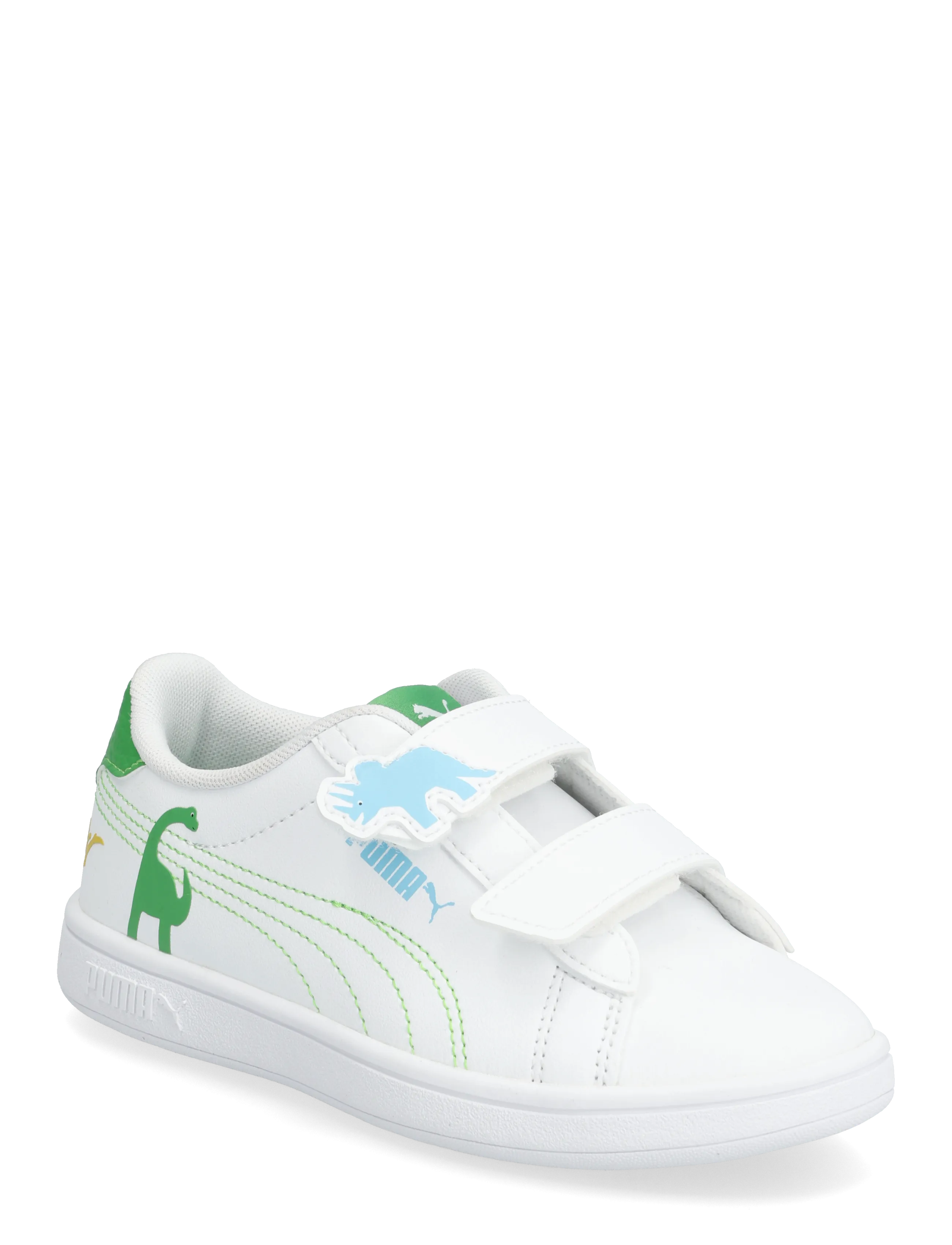 PUMA Puma Smash 3.0 Dino V PS - ERBJUDANDEN - PUMA WHITE-GREEN FRUIT-VIBRANT BLUE / white
