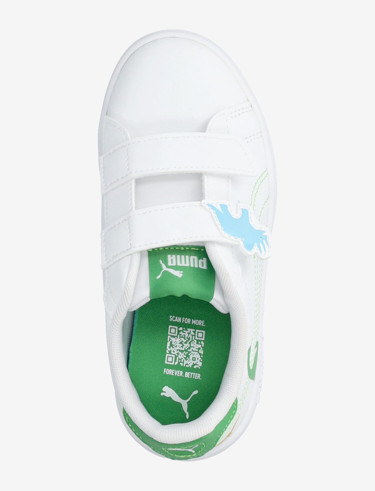 PUMA - Puma Smash 3.0 Dino V PS - low-top sneakers - puma white-green fruit-vibrant blue - 3