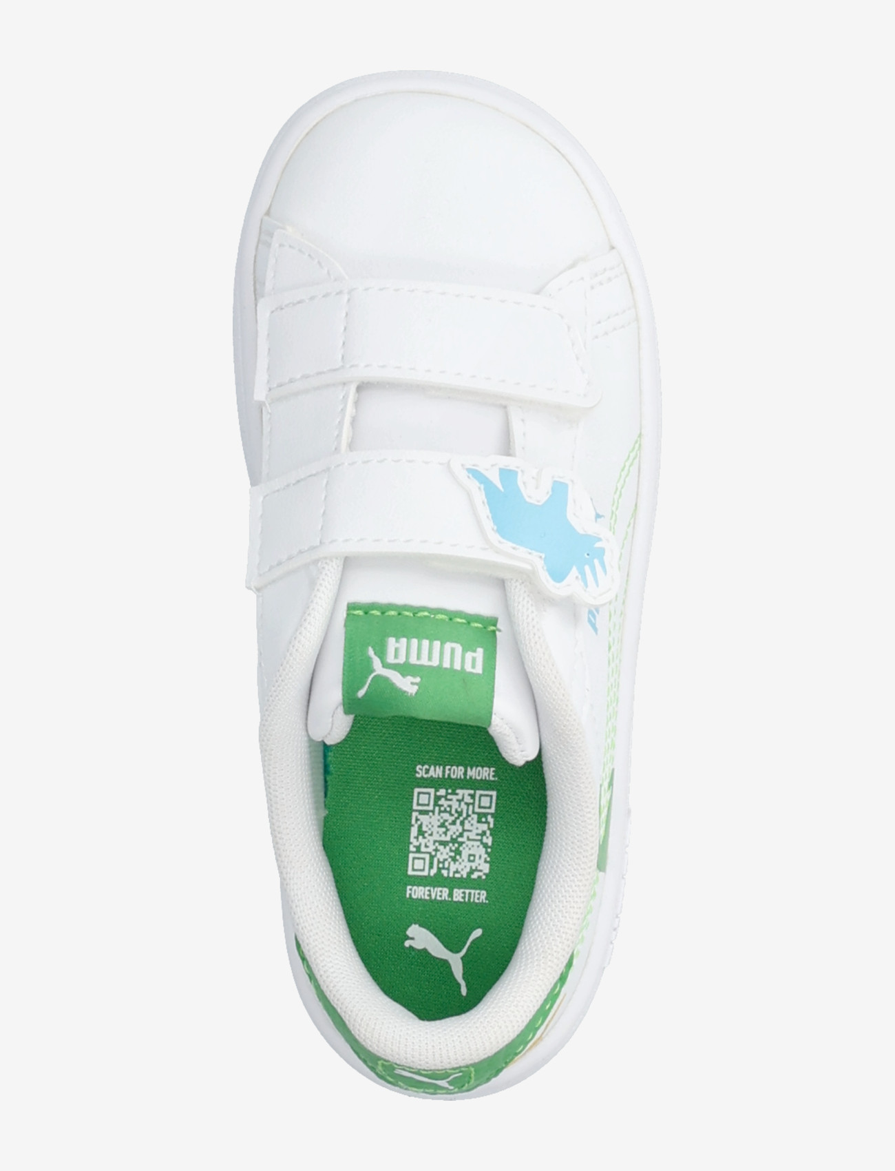 PUMA - Puma Smash 3.0 Dino V Inf - tøj - puma white-green fruit-vibrant blue - 3