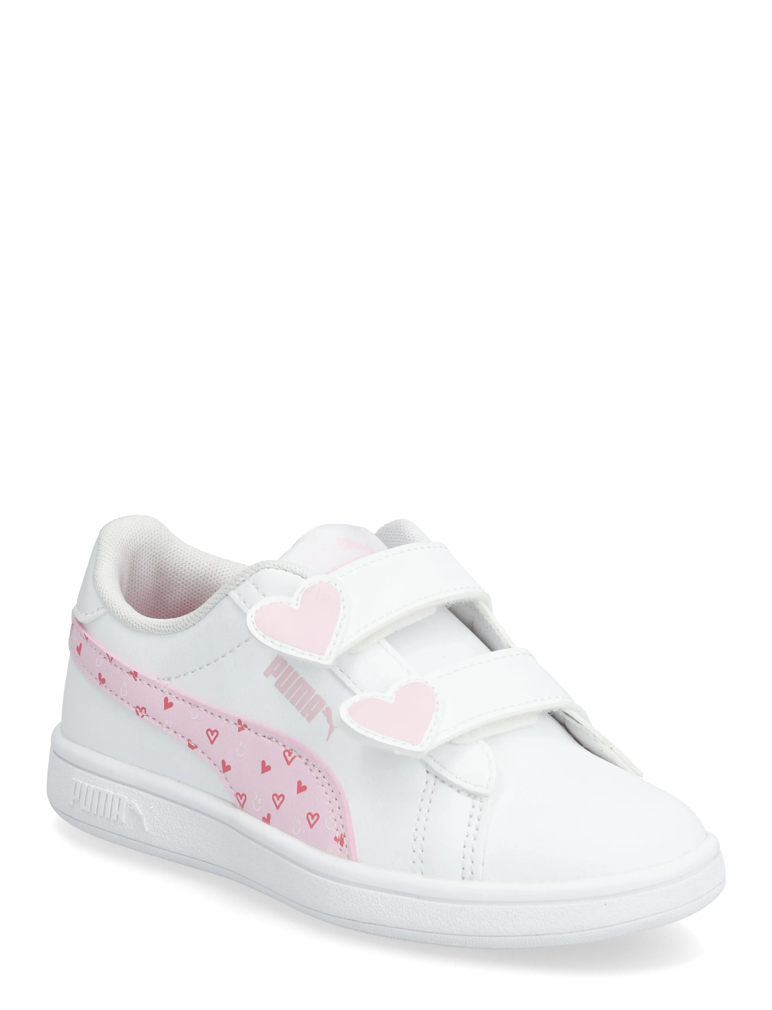 PUMA Puma Smash 3.0 Hearty V Ps, 34, White, Sneakers > Sneakers Med Lav Top, Børn