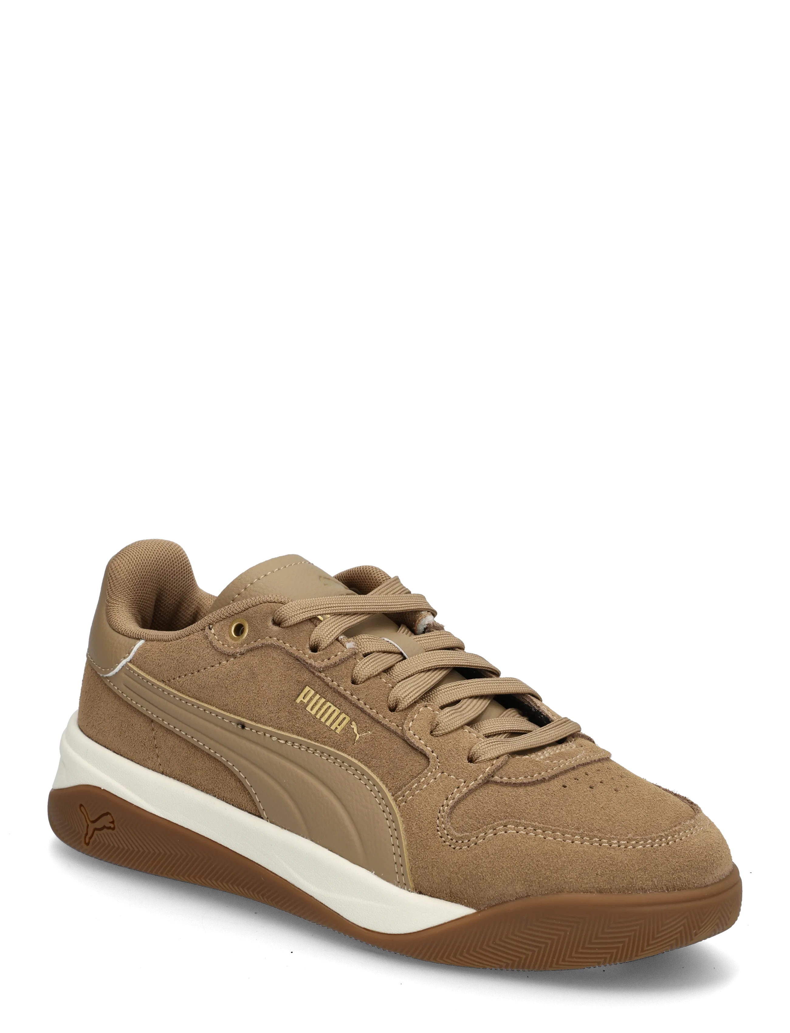 PUMA Court Bae SD - Niedrige Sneaker - SOFT TAUPE-SOFT TAUPE-PUMA GOLD / brown