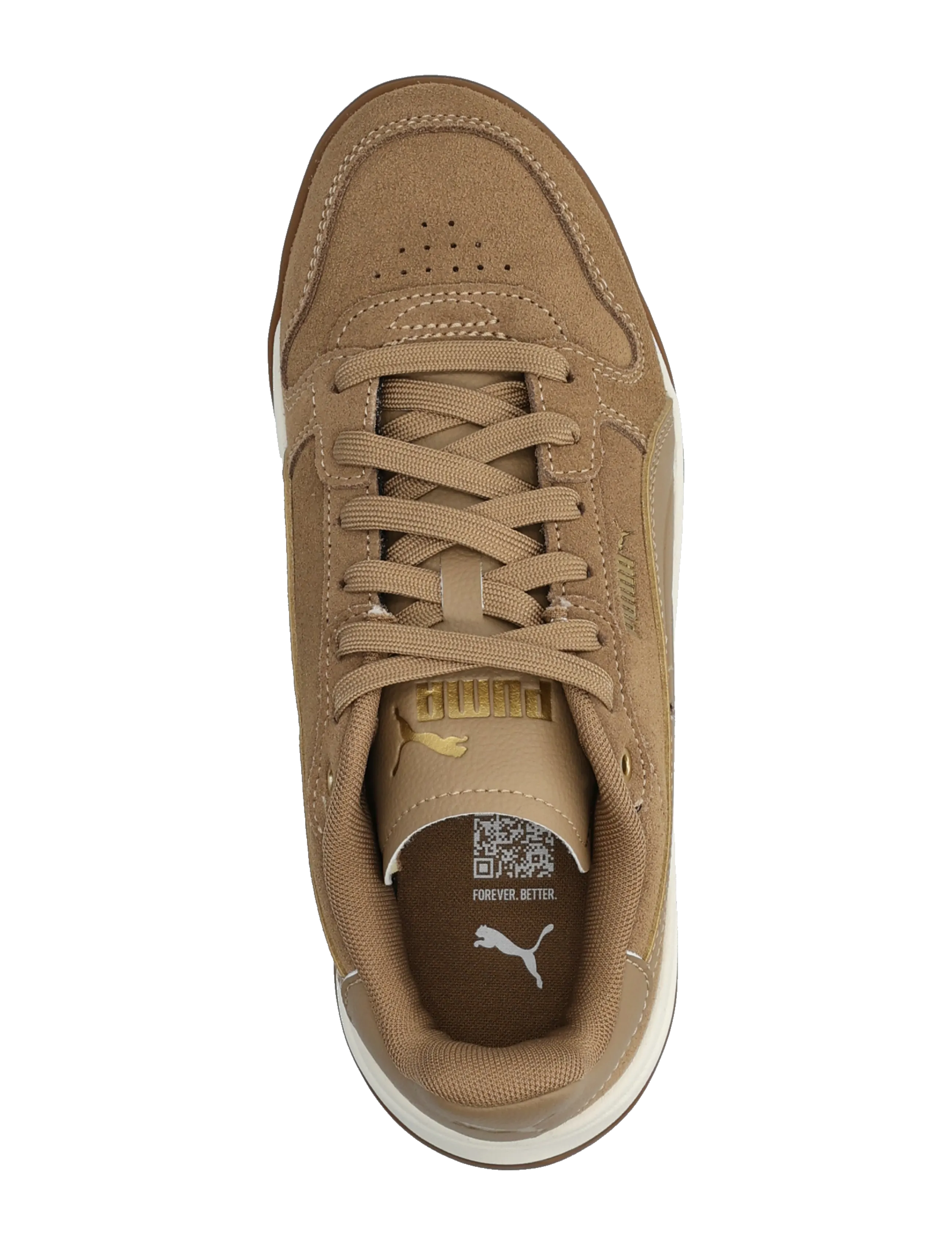 PUMA - Court Bae SD - lágir strigaskór - soft taupe-soft taupe-puma gold - 3