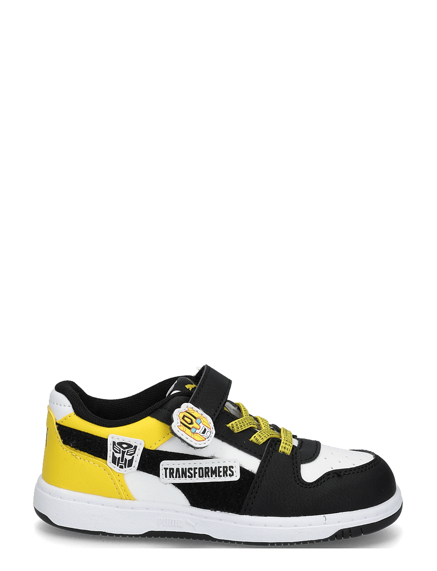 PUMA - Rebound Slam Lo Transformers AC+ Inf - puma white-puma black-bright mango yellow - 2