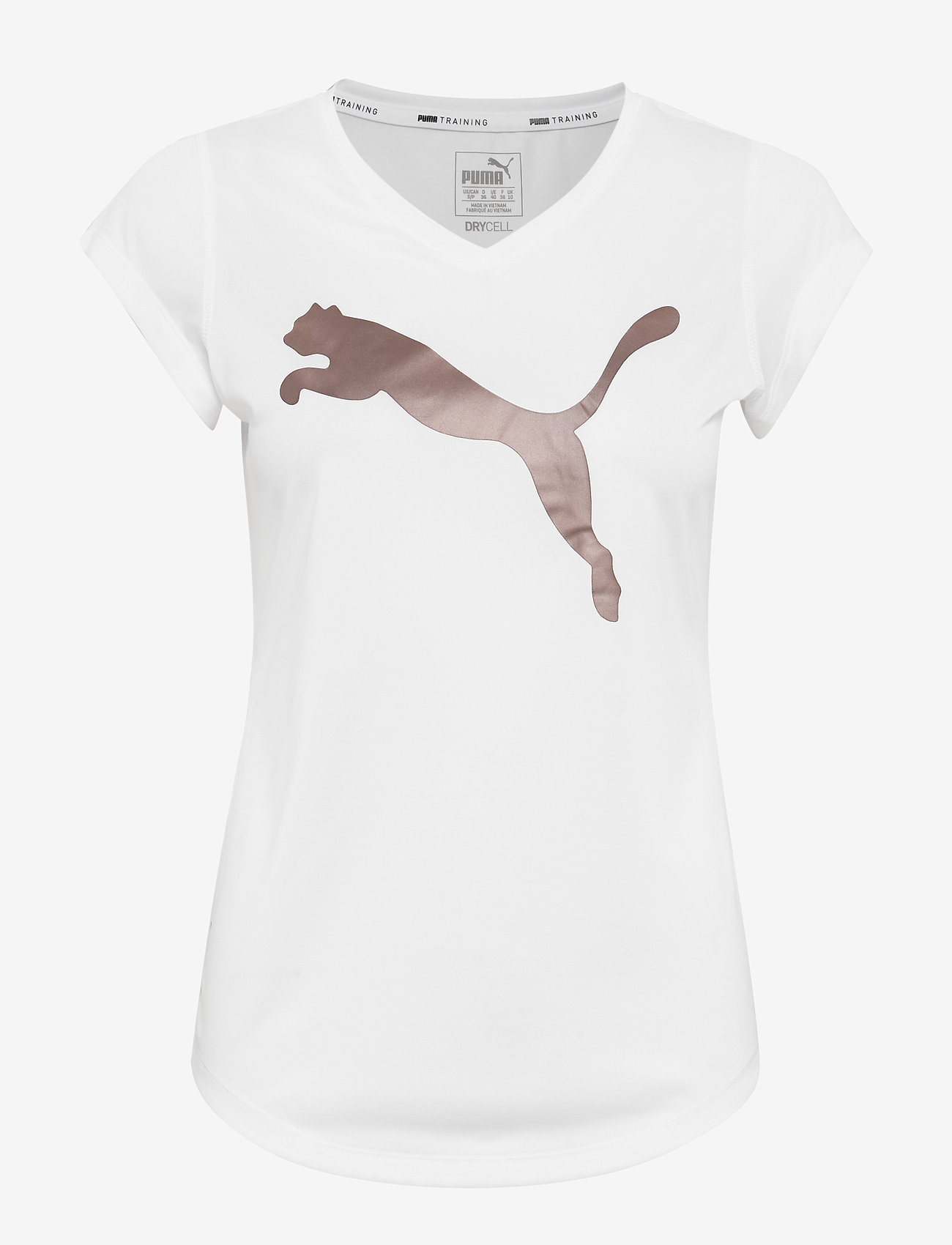 Heather Cat Tee - PUMA WHITE HEATHER-ROSE GOLD PRT