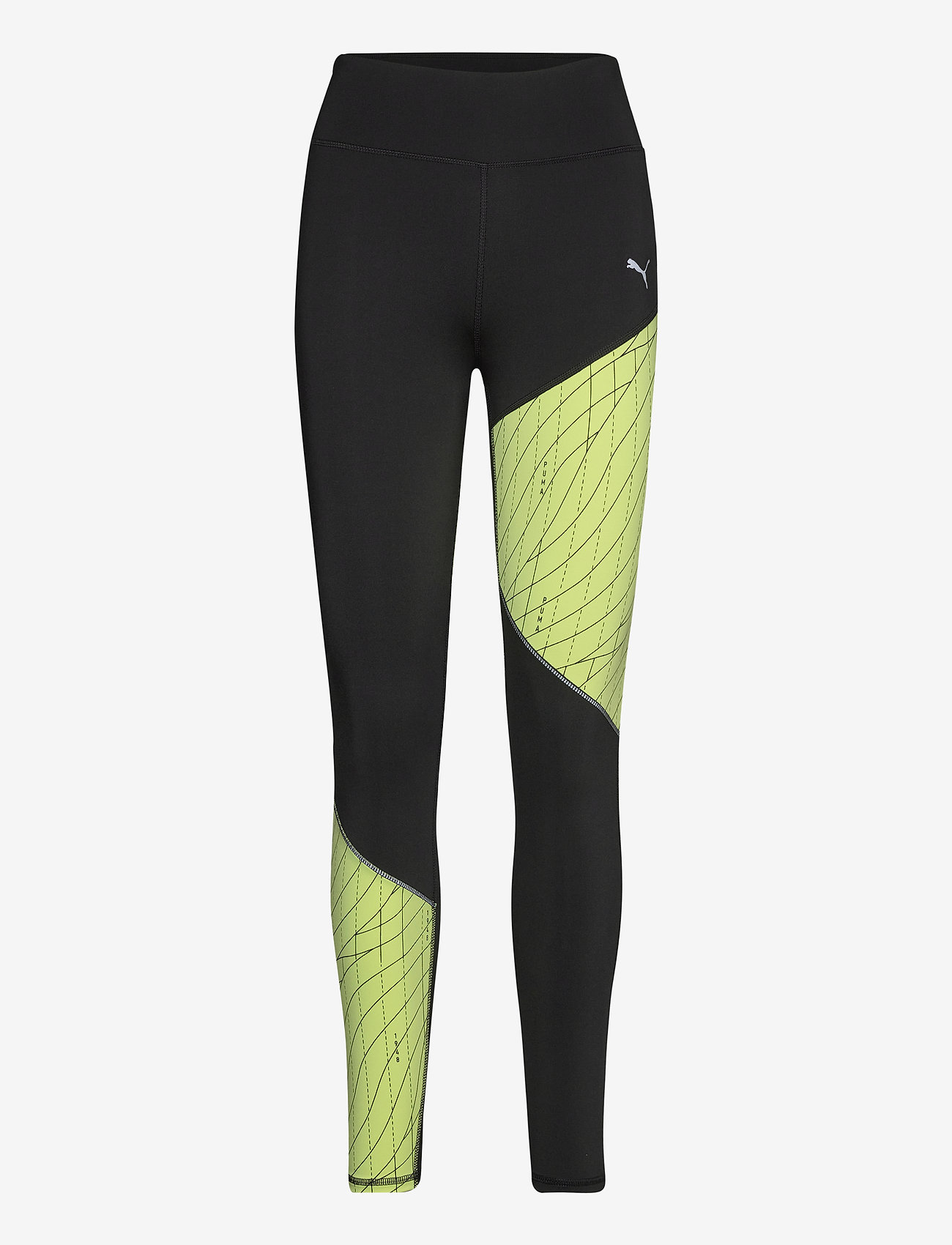 PUMA - Run Graphic Regular Rise Long Tight - puma black-fizzy yellow - 0