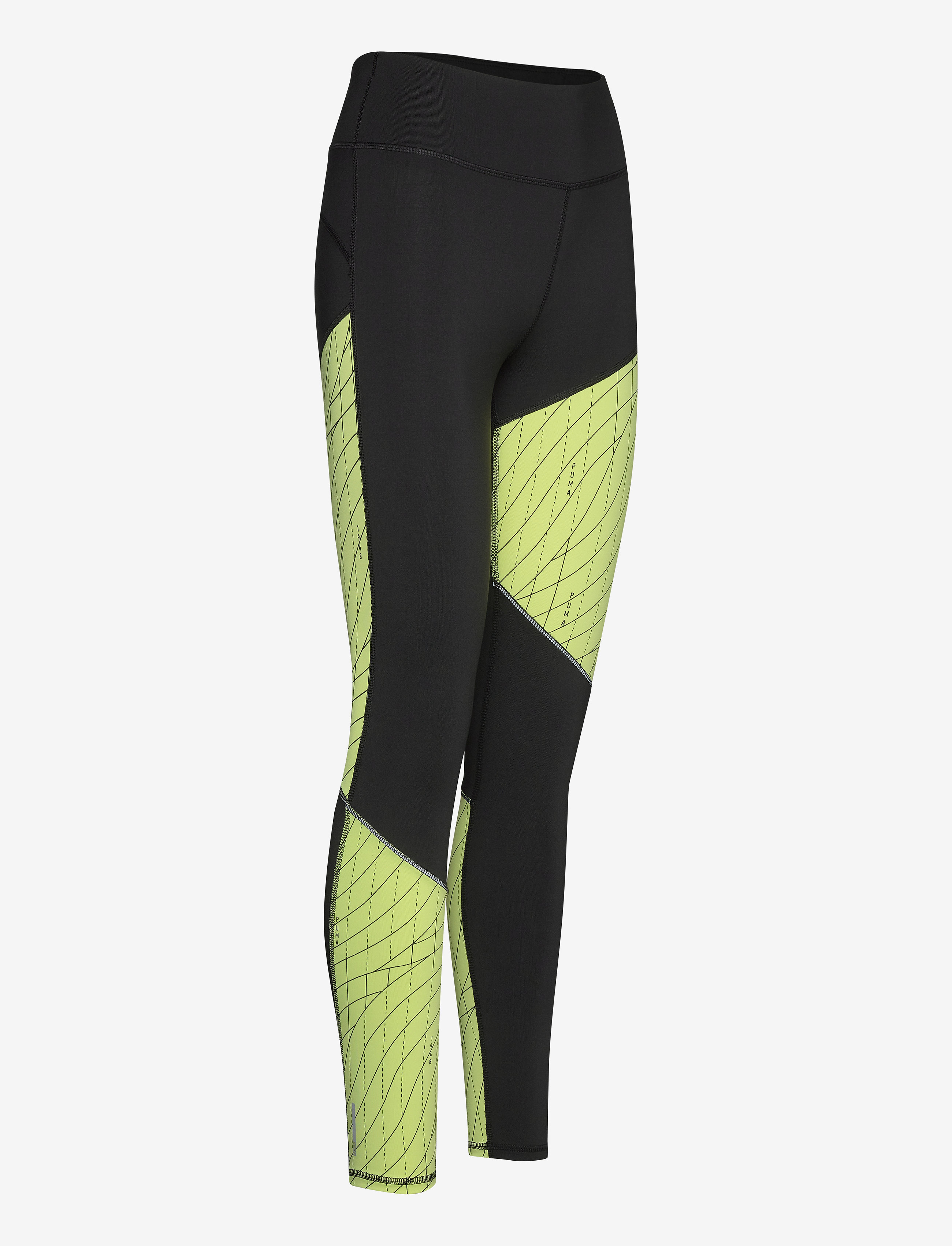 PUMA - Run Graphic Regular Rise Long Tight - puma black-fizzy yellow - 3