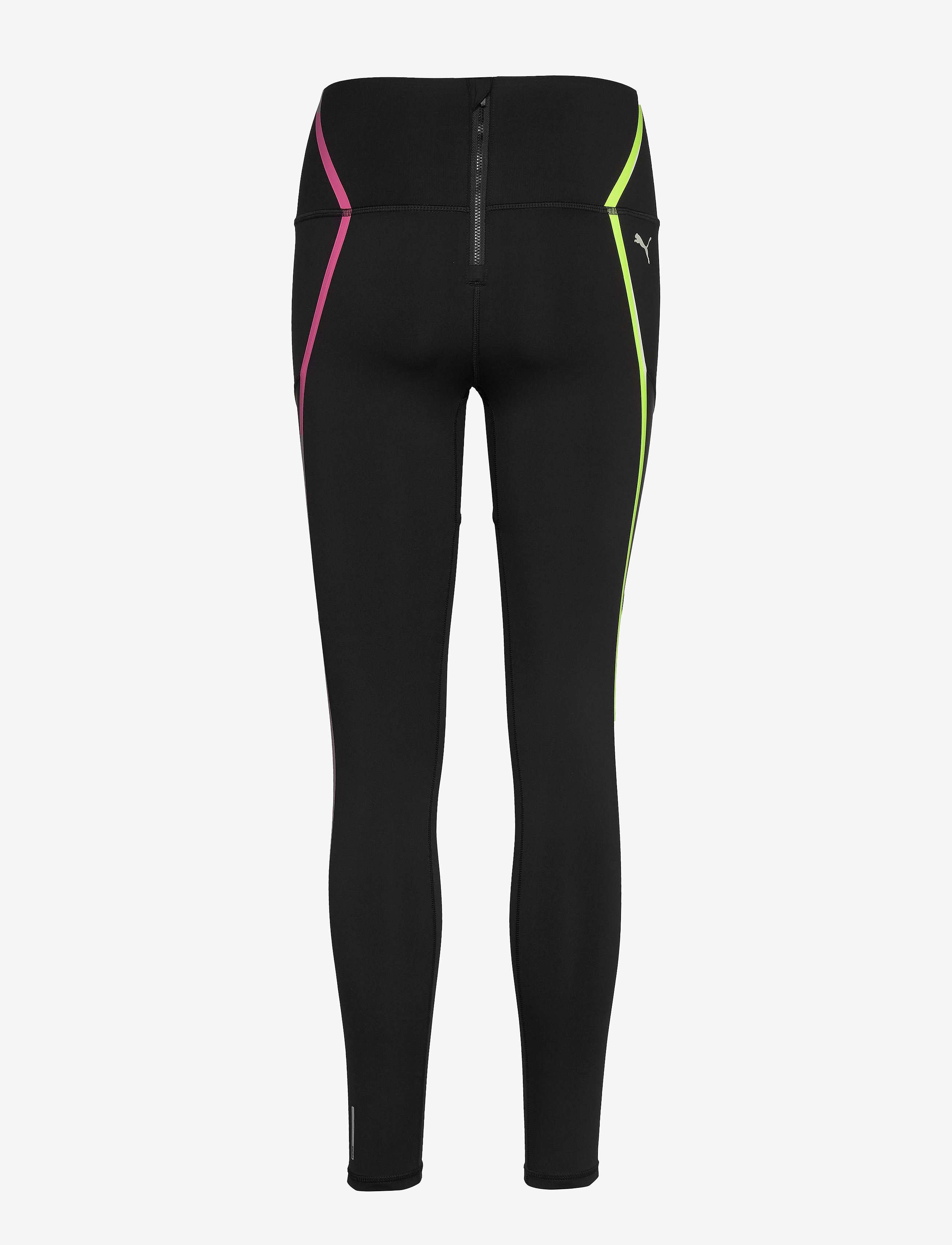 PUMA - Train Bonded Zip High Rise Full Tight - puma black-luminous pink-fizzy yell - 1