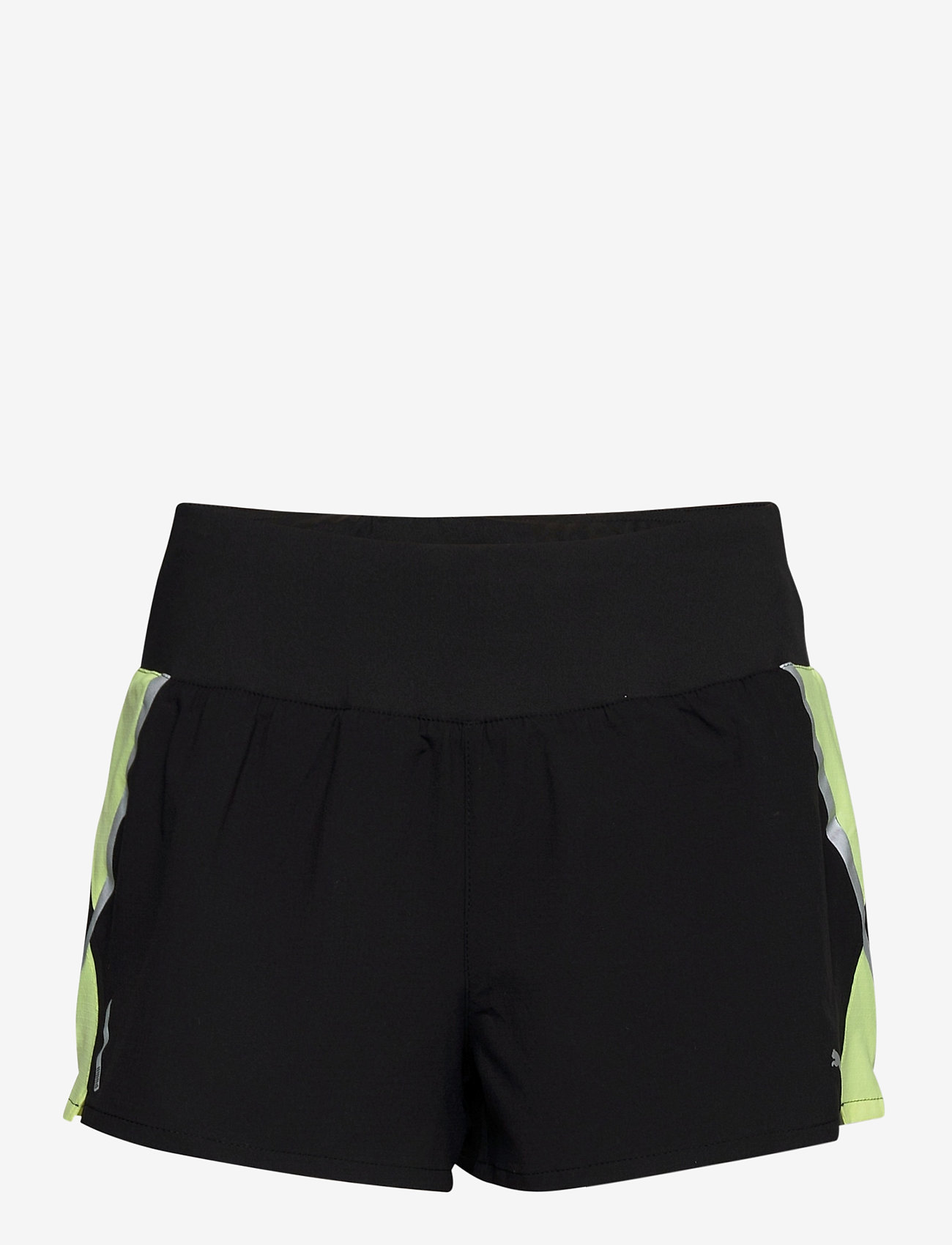 Run Lite Woven 3" Short - PUMA BLACK-FIZZY YELLOW