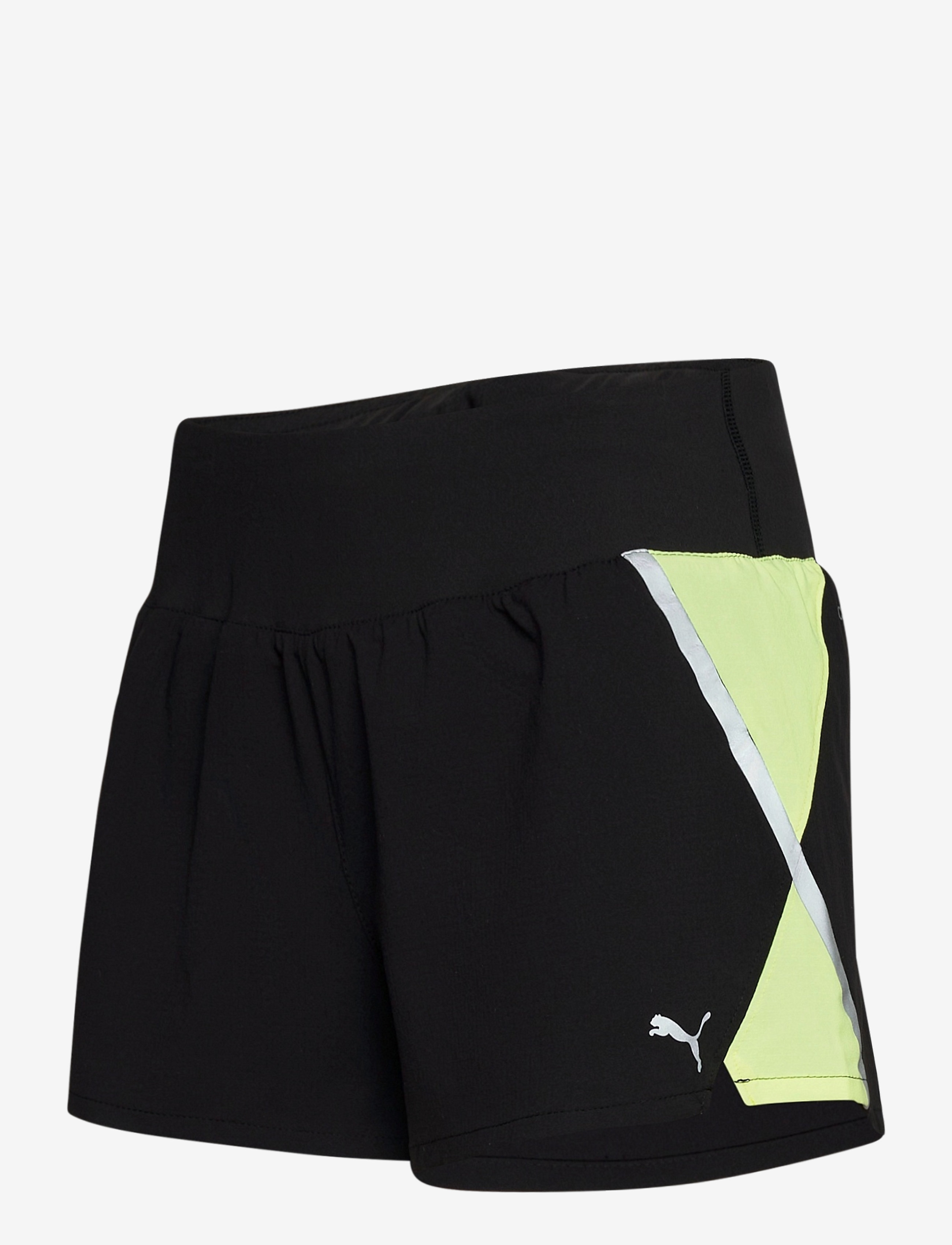 PUMA - Run Lite Woven 3" Short - puma black-fizzy yellow - 2