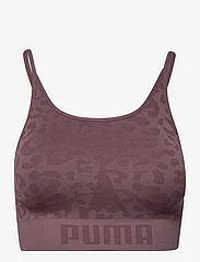 PUMA - Low Impact FormKnit Seamless Long Line Bra - clothes - dusty plum-leopard print - 0