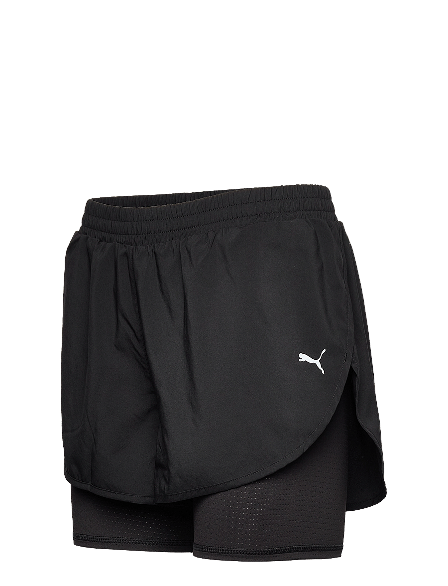 PUMA - RUN FAVORITE WOVEN 2IN1 3" SHORT W - puma black - 3