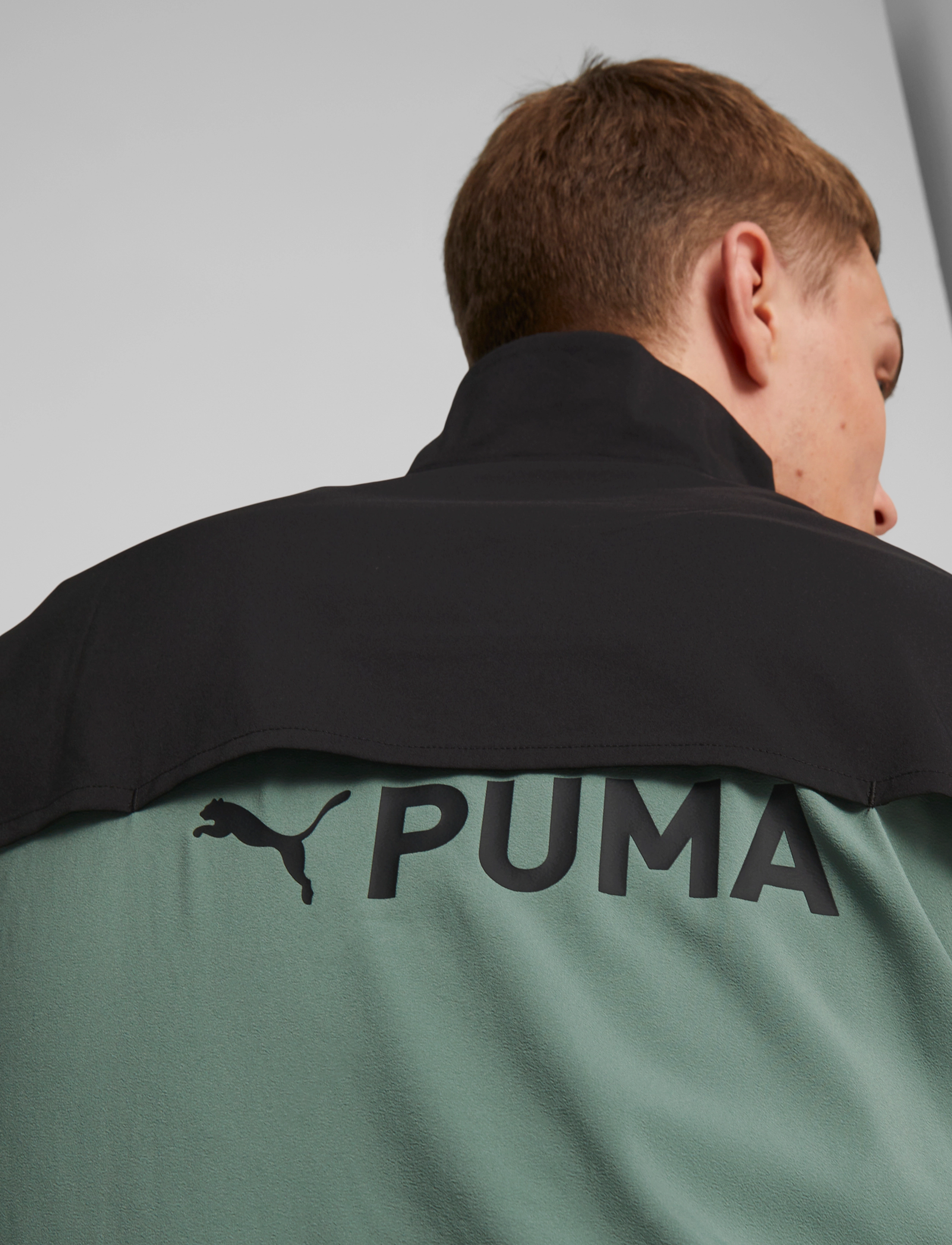 PUMA - Puma Fit Full Zip Woven Jacket - eucalyptus-puma black - 4