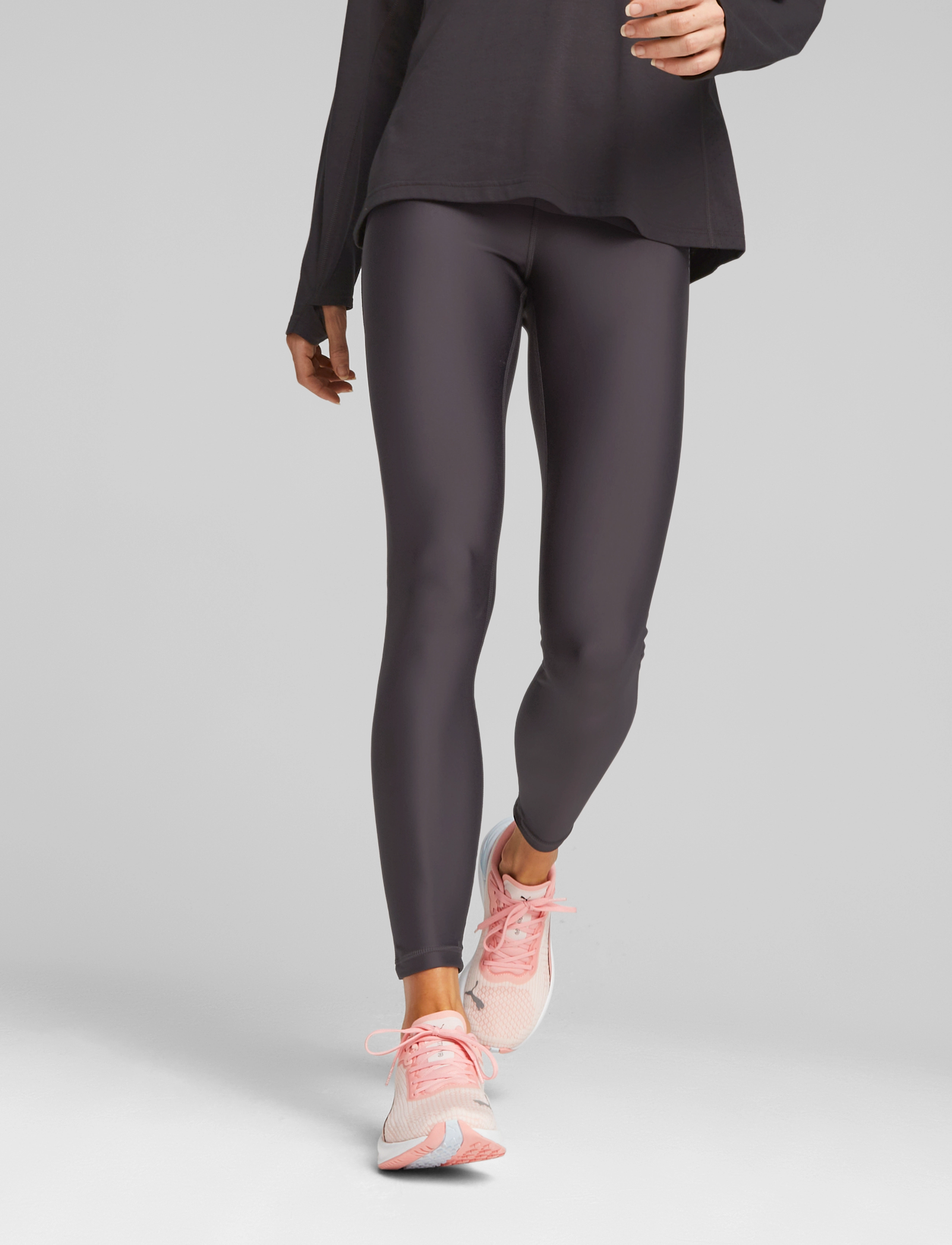 PUMA - W RUN HW FL TIGHT - flat dark gray - 2