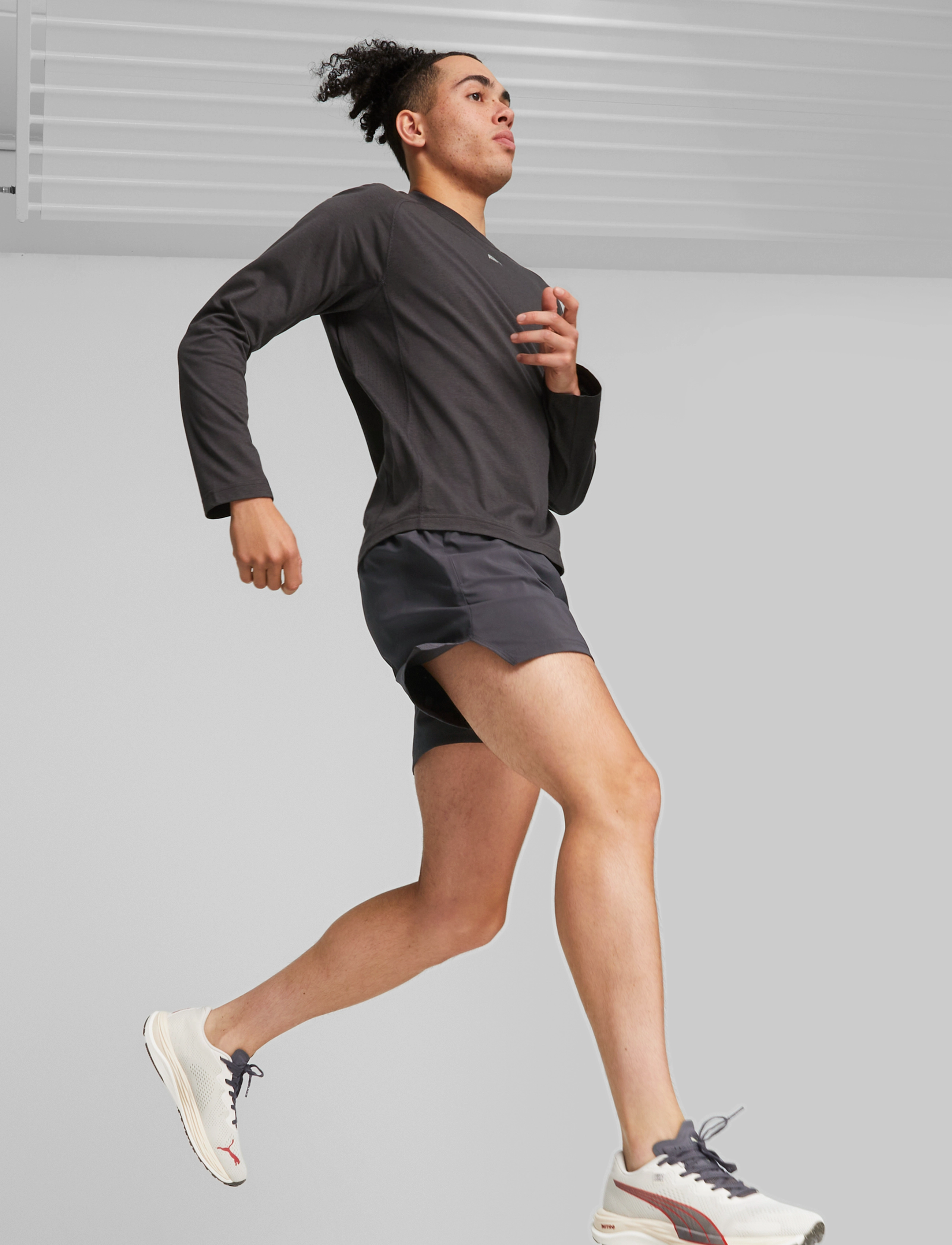 PUMA - M RUN LS TEE - flat dark gray - 3