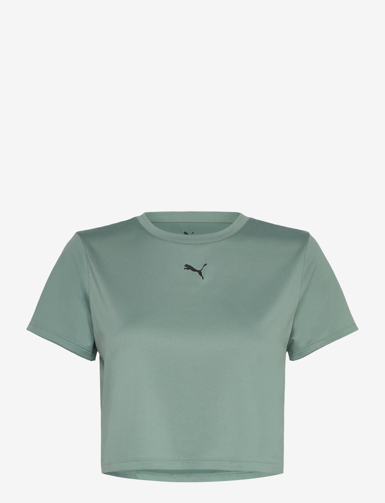 PUMA - W TAD ESSENTIAL Baby Tee - crop tops - green moon - 0
