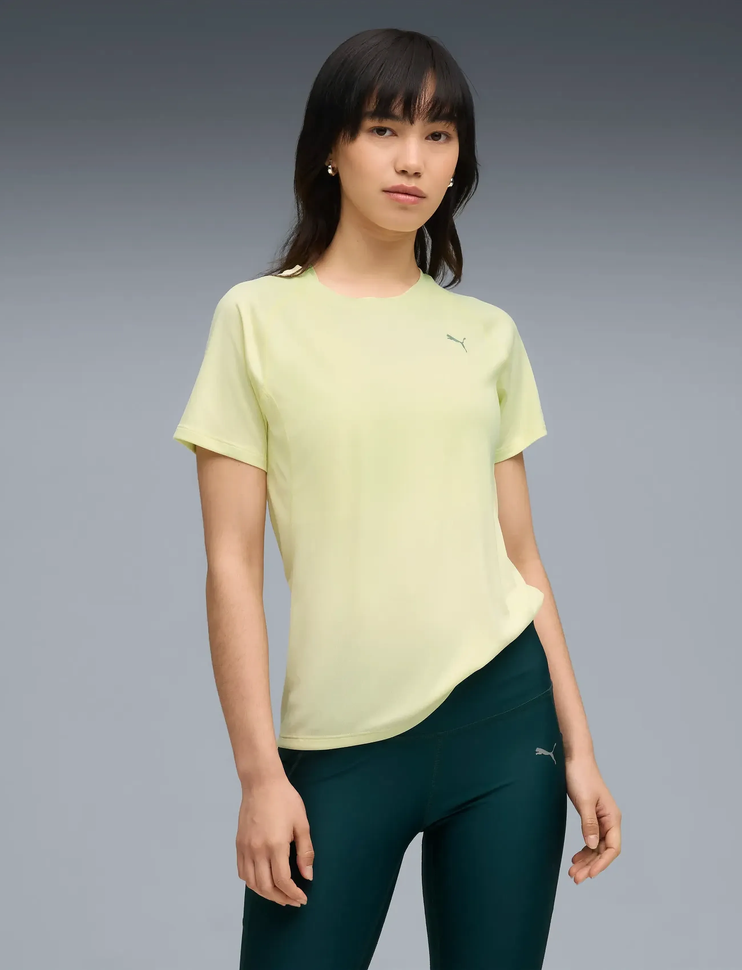 PUMA W RUN VELOCITY TEE (POLY) - PUMA - GOLD MOON / yellow