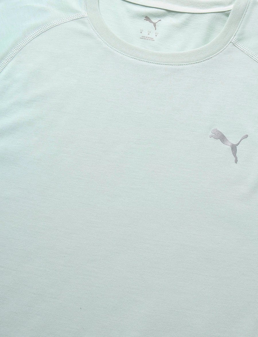 PUMA - M RUN VELOCITY TEE (TRI-BLEND) - t-shirts - creme de mint heather - 2