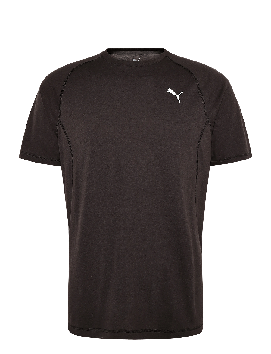 PUMA - M RUN VELOCITY TEE (TRI-BLEND) - t-shirts - puma black - 0