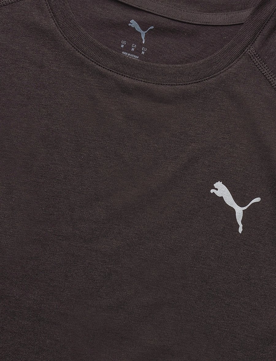 PUMA - M RUN VELOCITY TEE (TRI-BLEND) - t-shirts - puma black - 2