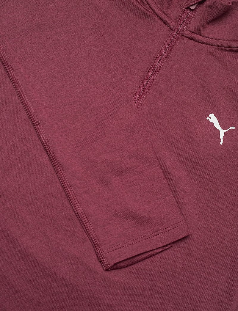 PUMA - W RUN VELOCITY CLOUDSPUN 1/4 ZIP - langærmede t-shirts - ruby shimmer-heather - 2