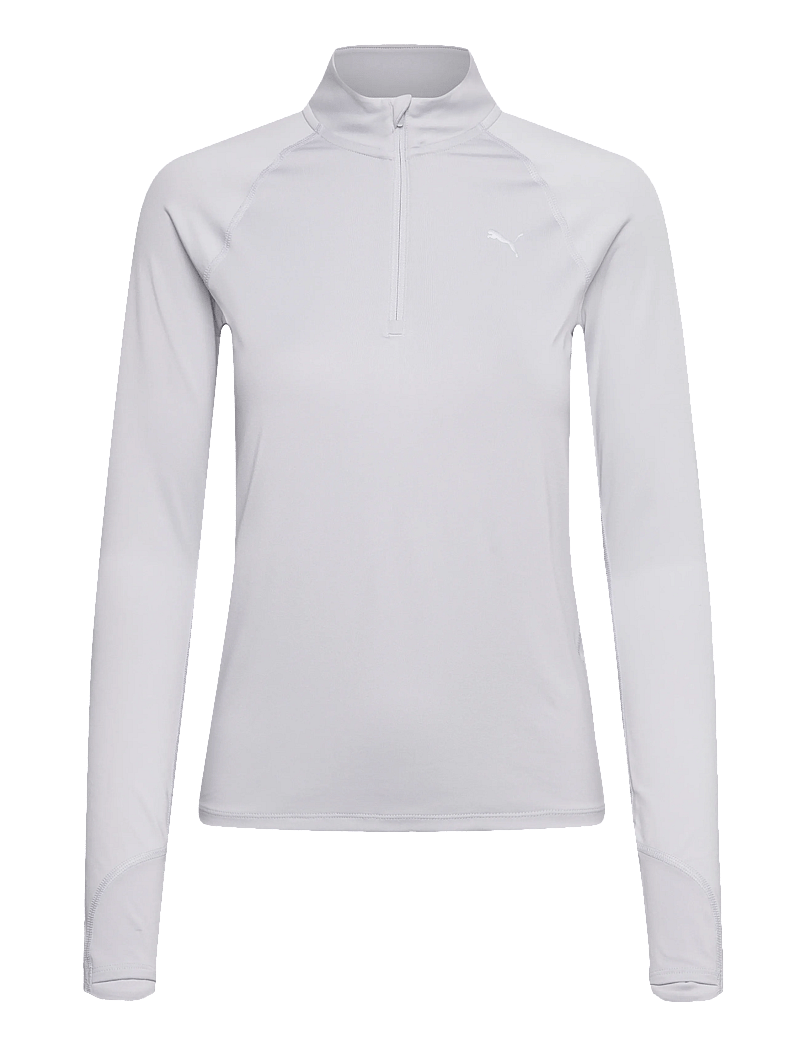 PUMA - W RUN VELOCITY CLOUDSPUN 1/4 ZIP - langærmede t-shirts - vibrant silver - 0