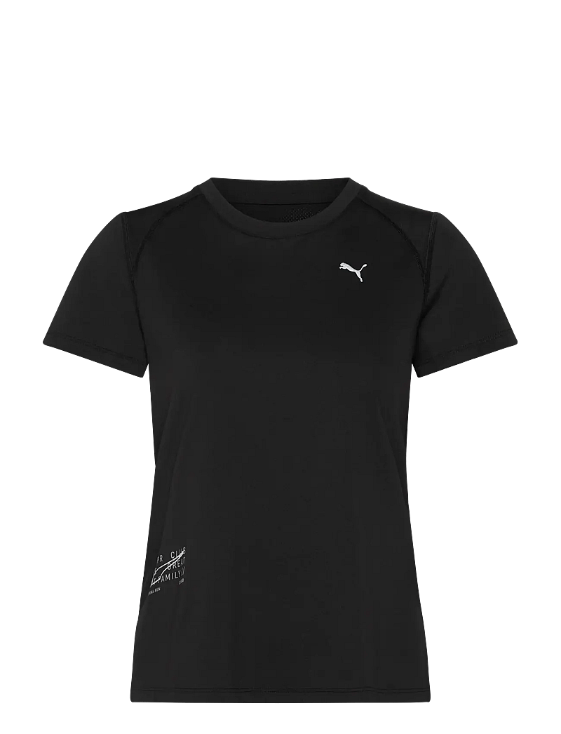 PUMA - W RUN GRAPHIC MESH TEE - t-särgid - puma black-q1 - 0