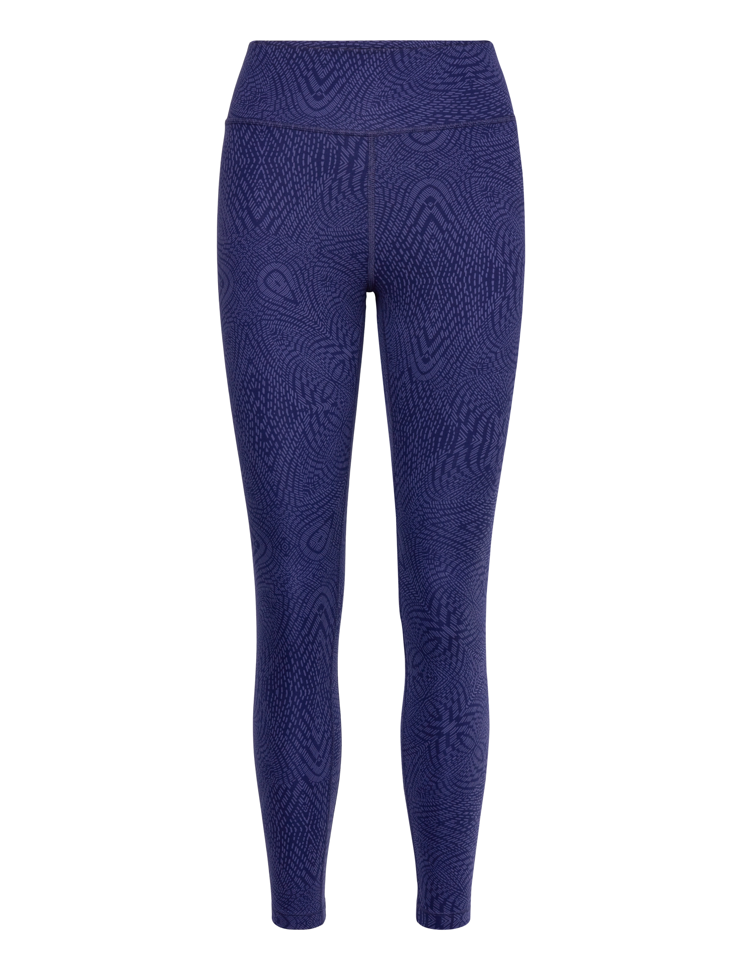 PUMA Move Cloudspun Tight Hw 7/8 Aop, Kvinder, Højtaljede 7/8 Længde Mønstrede Tights, Navy, Str: XS