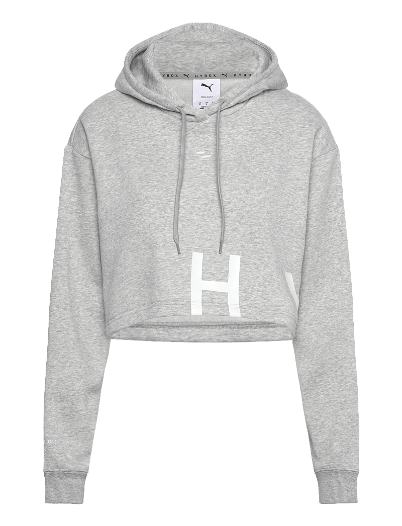 PUMA - W PUMA x HYROX Heavyweight Hoodie - huvtröjor - light gray heather - 0