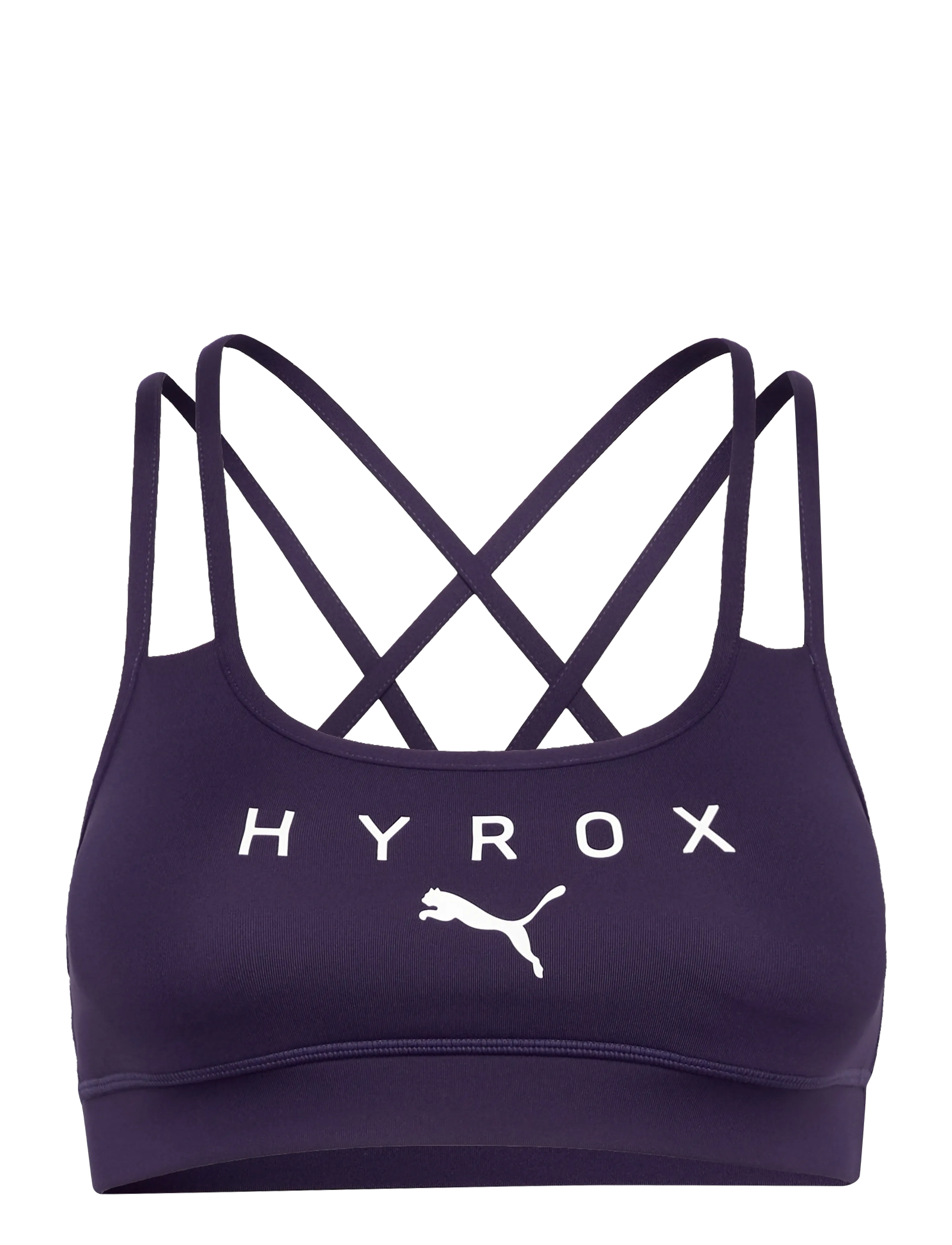 PUMA - W PUMA x HYROX MOVE STRAPPY BRA - leichter halt - deep plum - 0