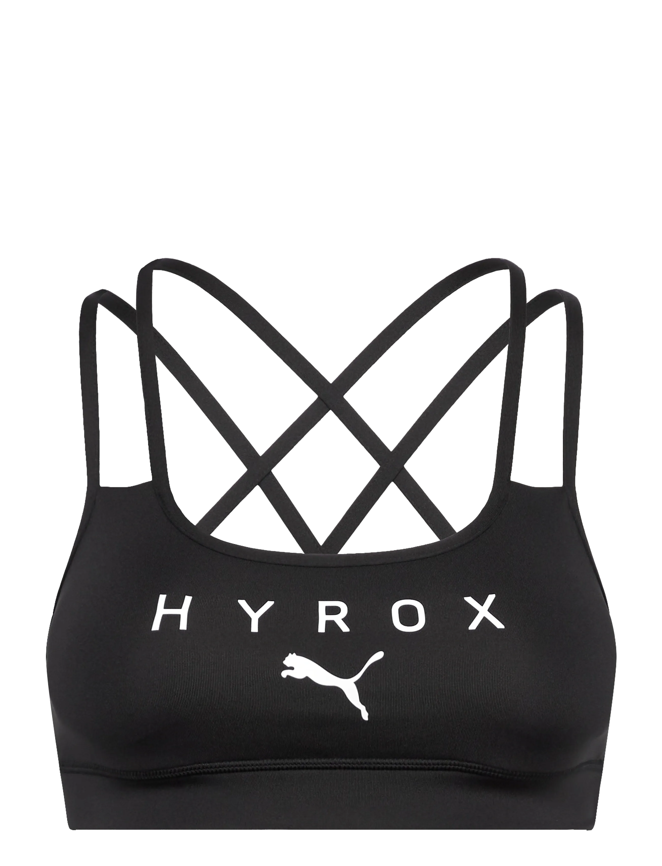 PUMA W Puma X Hyrox Move Strappy Bra, L, Black, Sport Clothing > Sport Bras - All, Dame