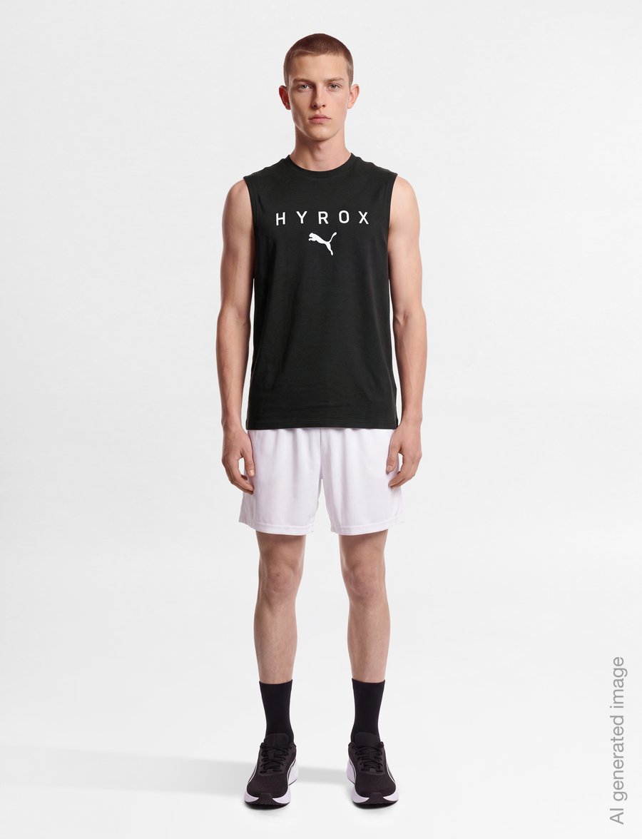 PUMA - UNISEX PUMA x HYROX CUTOFF TANK - tank tops - puma black - 0