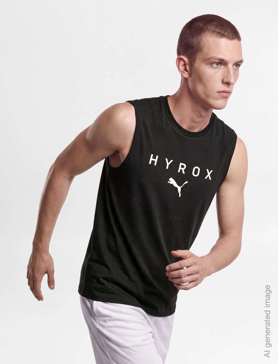 PUMA - UNISEX PUMA x HYROX CUTOFF TANK - tank tops - puma black - 3
