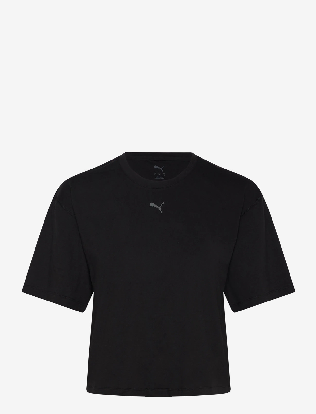 PUMA - W CLOUDSPUN RELAXED TEE - t-shirts - puma black - 0