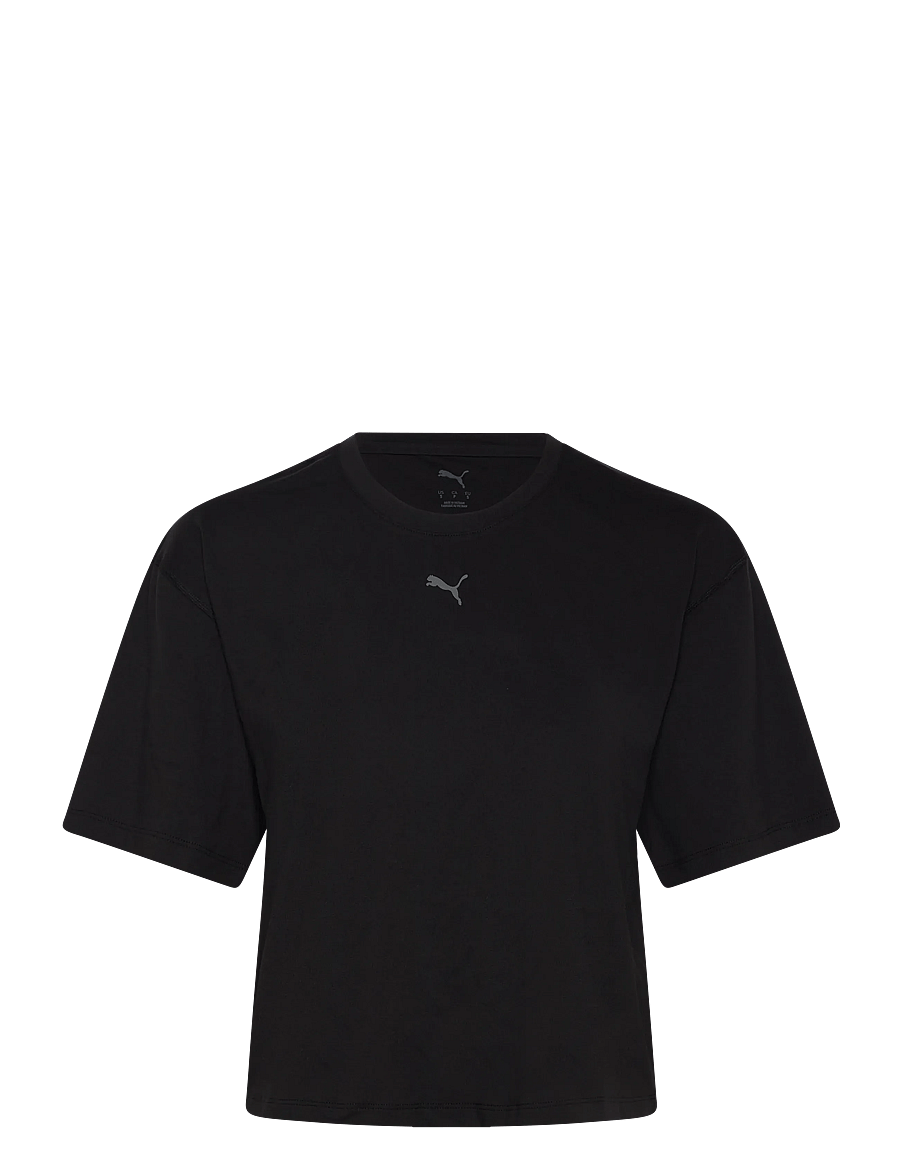 PUMA - W CLOUDSPUN RELAXED TEE - t-särgid - puma black - 0