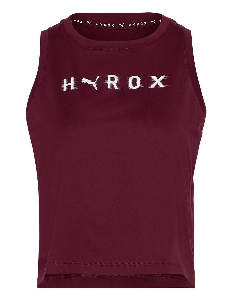 PUMA - W PUMA x HYROX CLOUDSPUN THERMOADAPT CROP TANK - crop-tops - ruby shimmer - 0