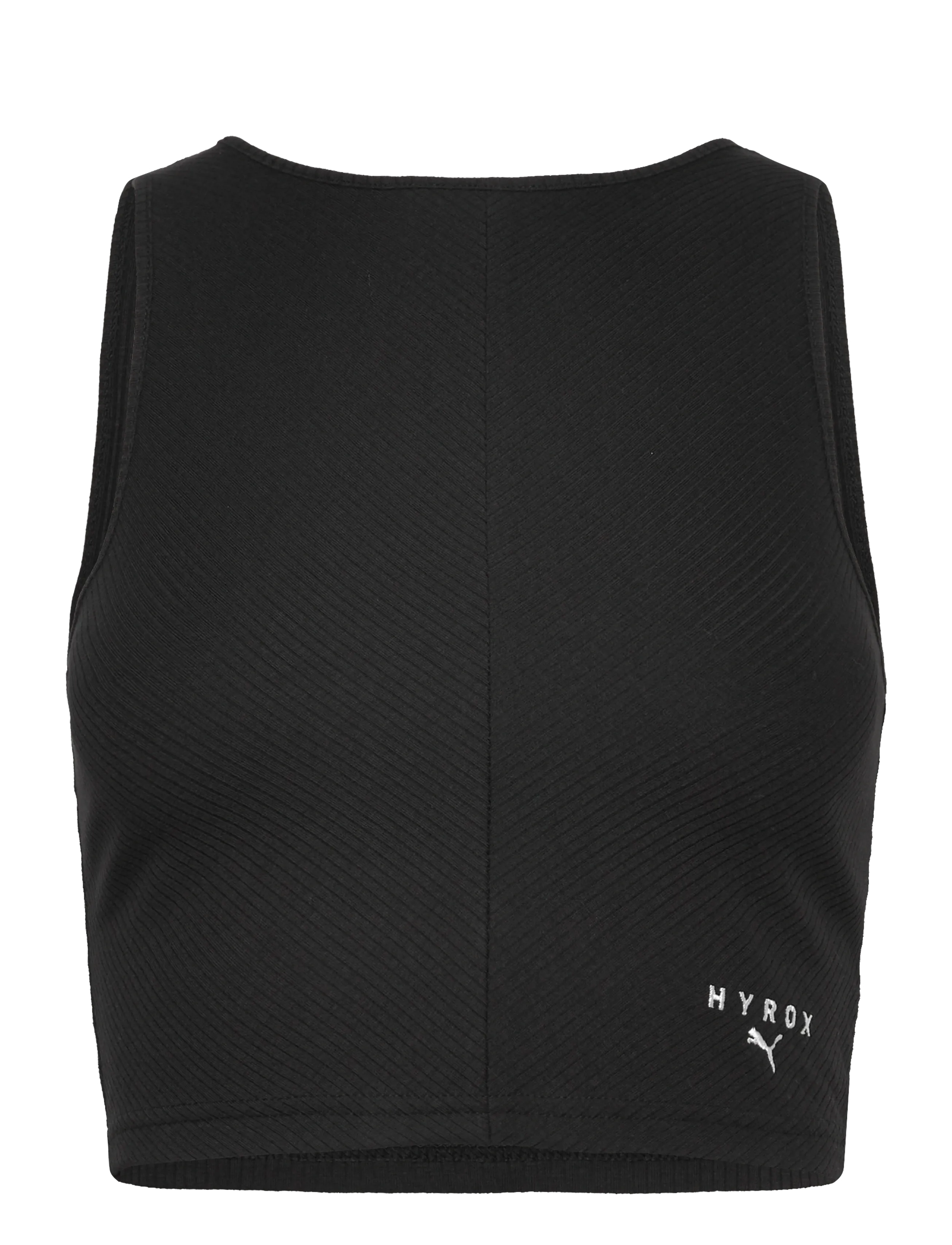 PUMA W Puma X Hyrox Rib Crop Tank, L, Black, Sport Crop Overdele > Sport Sleeveless Crop Overdele, Dame