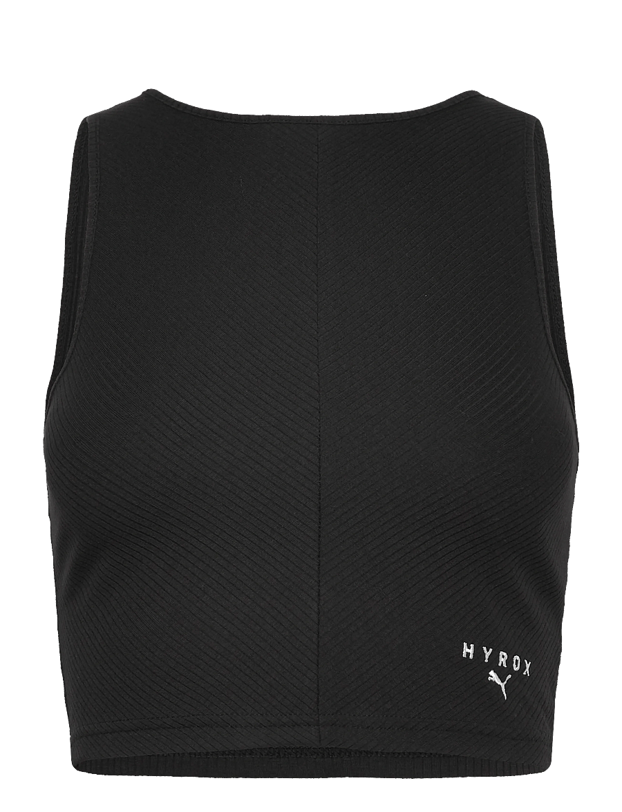 PUMA - W PUMA x HYROX RIB CROP TANK - crop-tops - puma black - 0