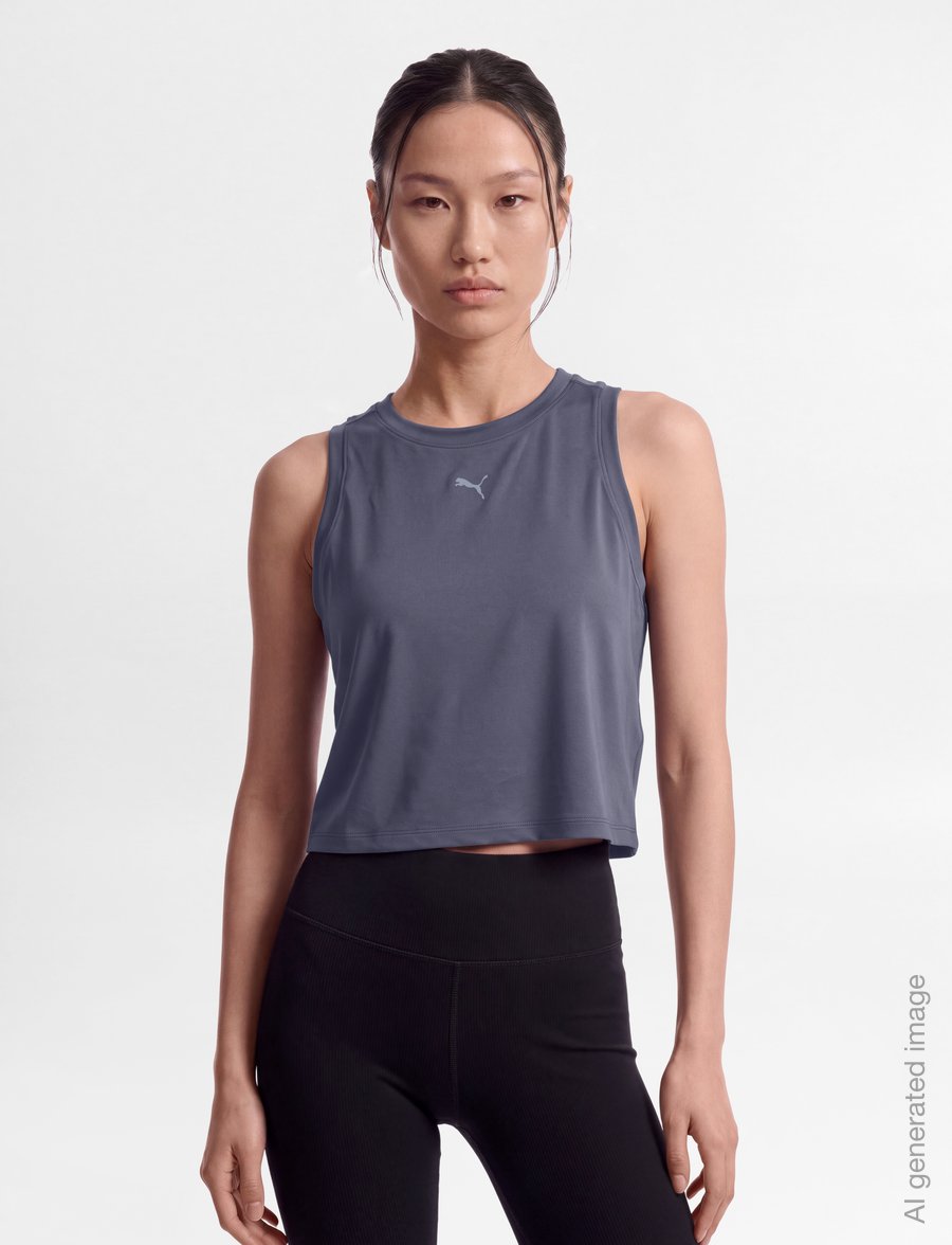 PUMA - W CLOUDSPUN SLEEVELESS TANK - tank tops - inky depths - 3